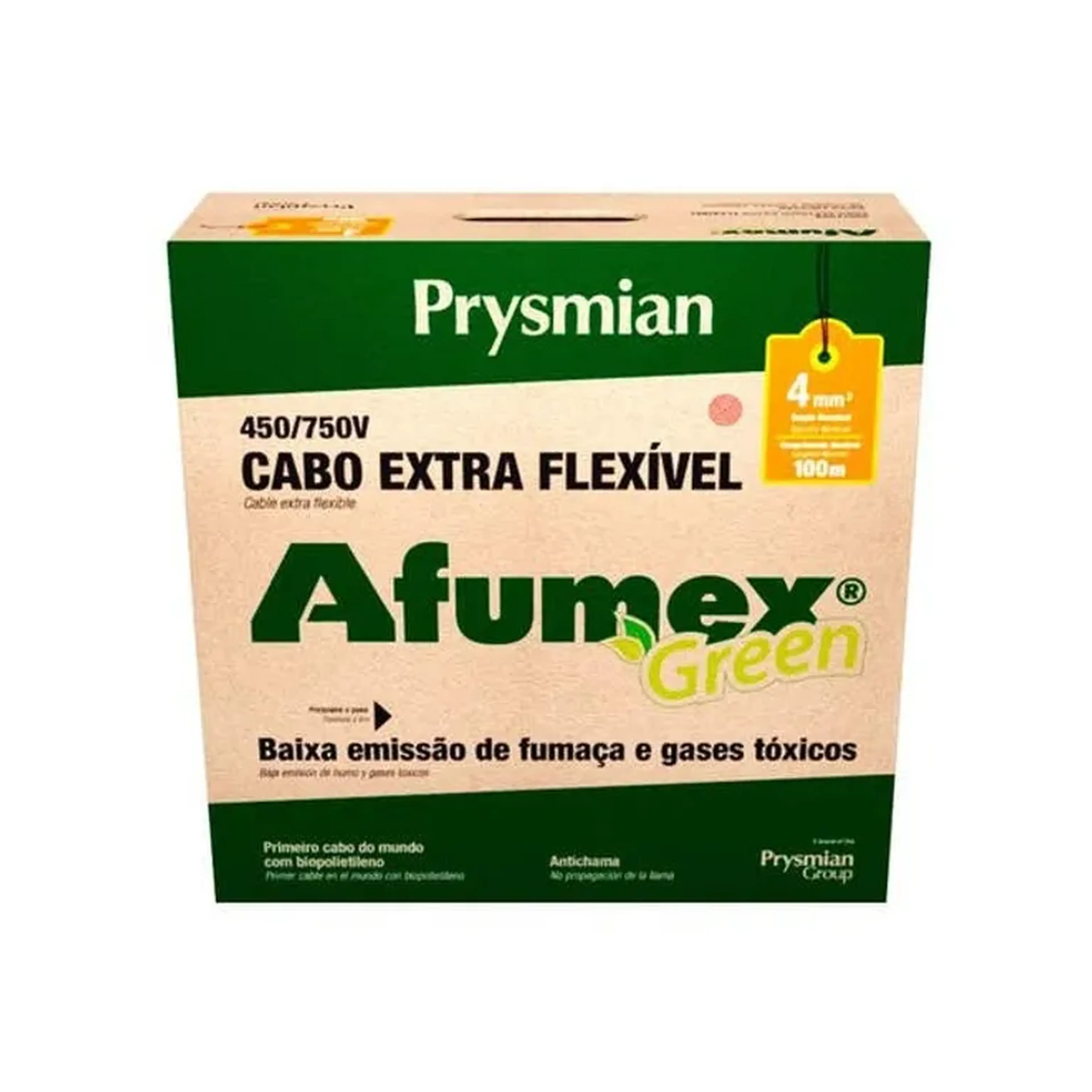 Rolo 100m Cabo extra flexível Afumex 4mm imagem