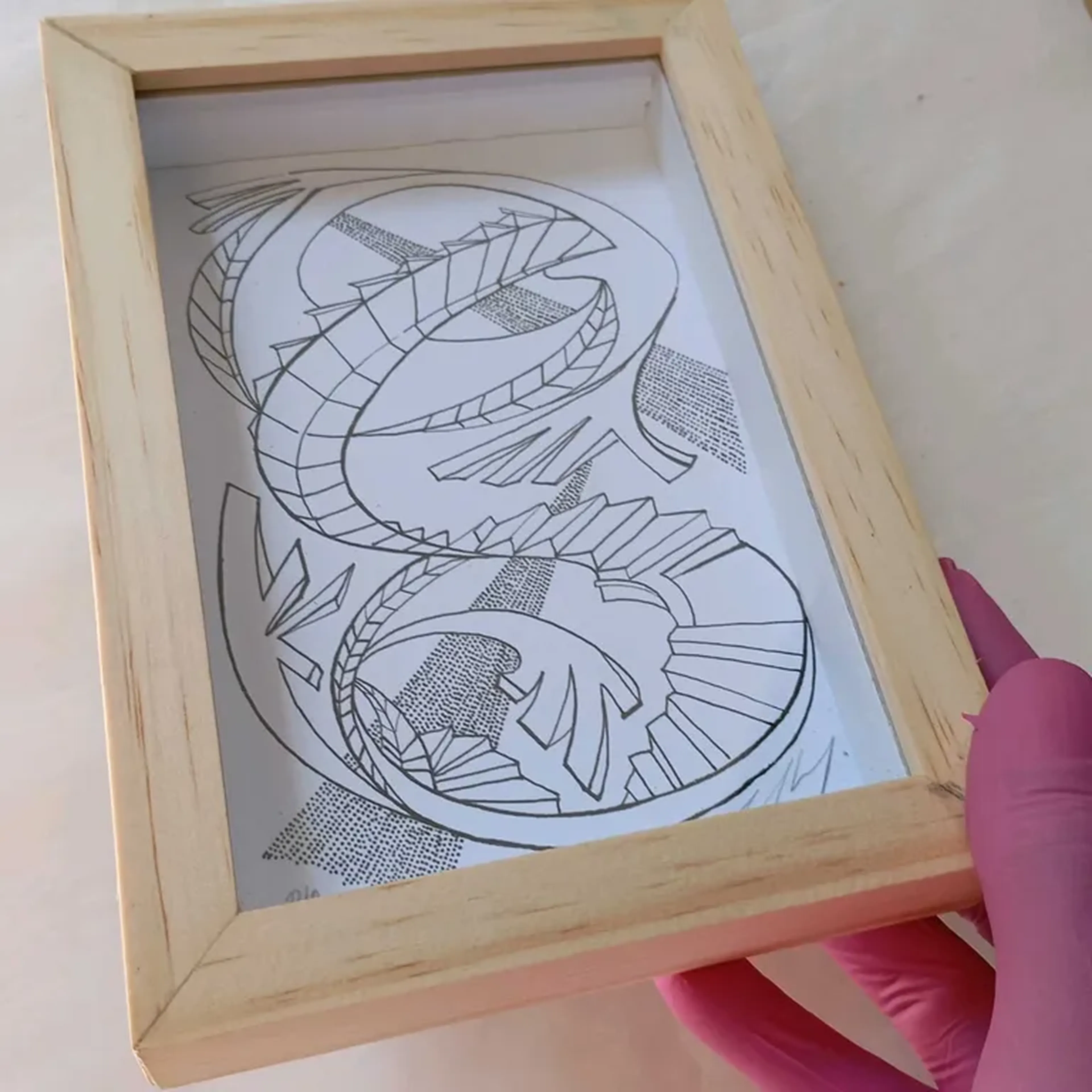 Bestiário Borges - A Bao A Qu - 10x15 cm moldura alta imagem