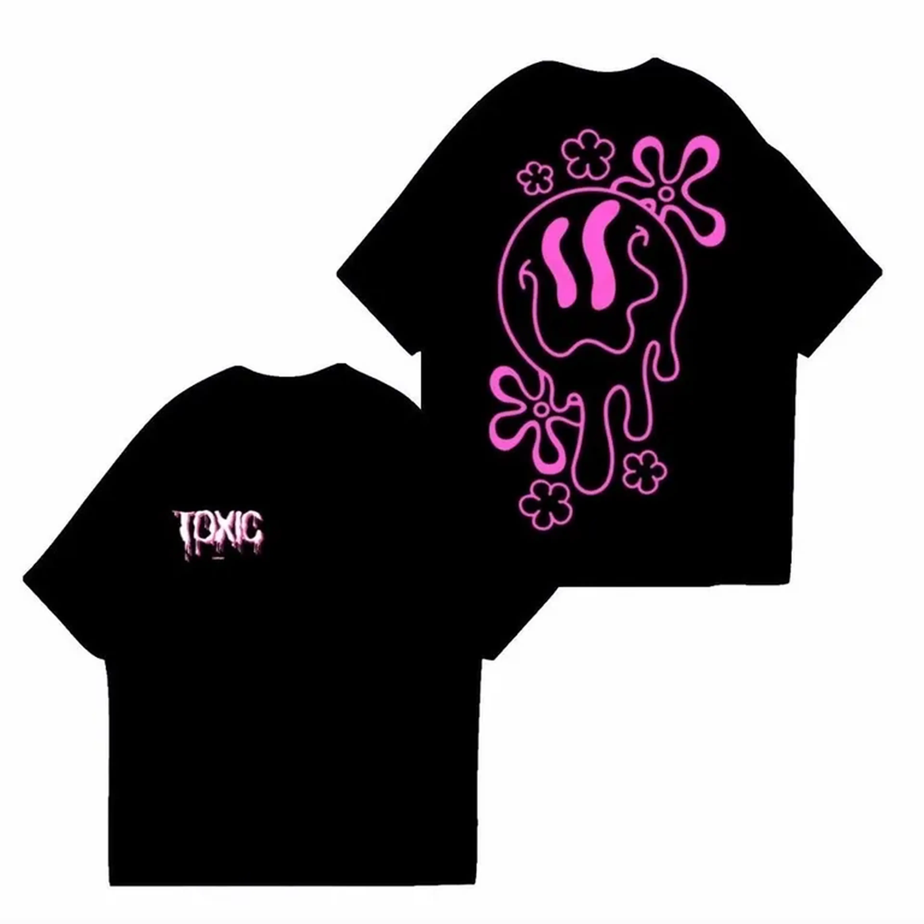 Camisa Oversized Pink Smile imagem