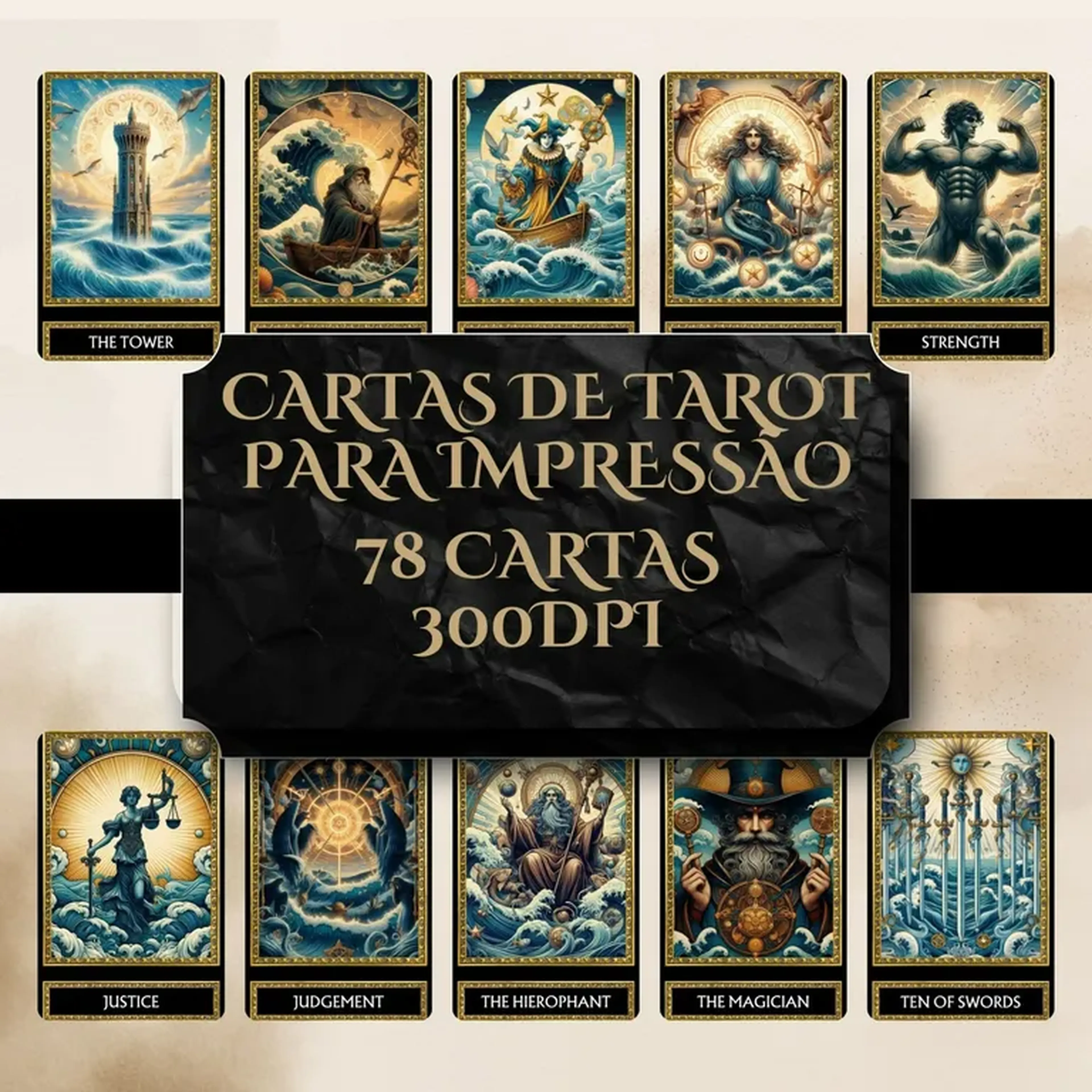 Ocean Tarot para impressão imagem