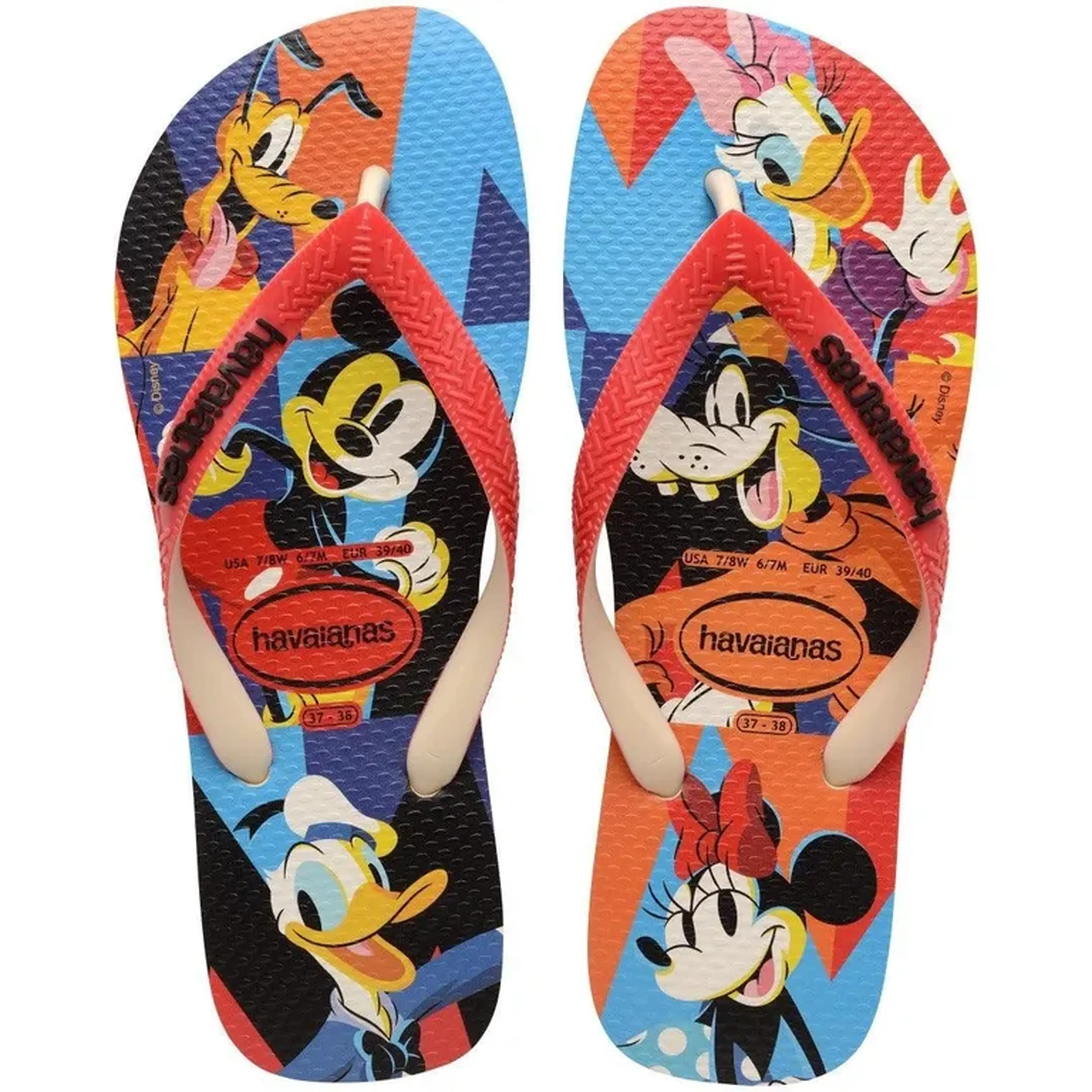 Chinelo Havaianas Disney Stylish - Mickey Vermellho imagem