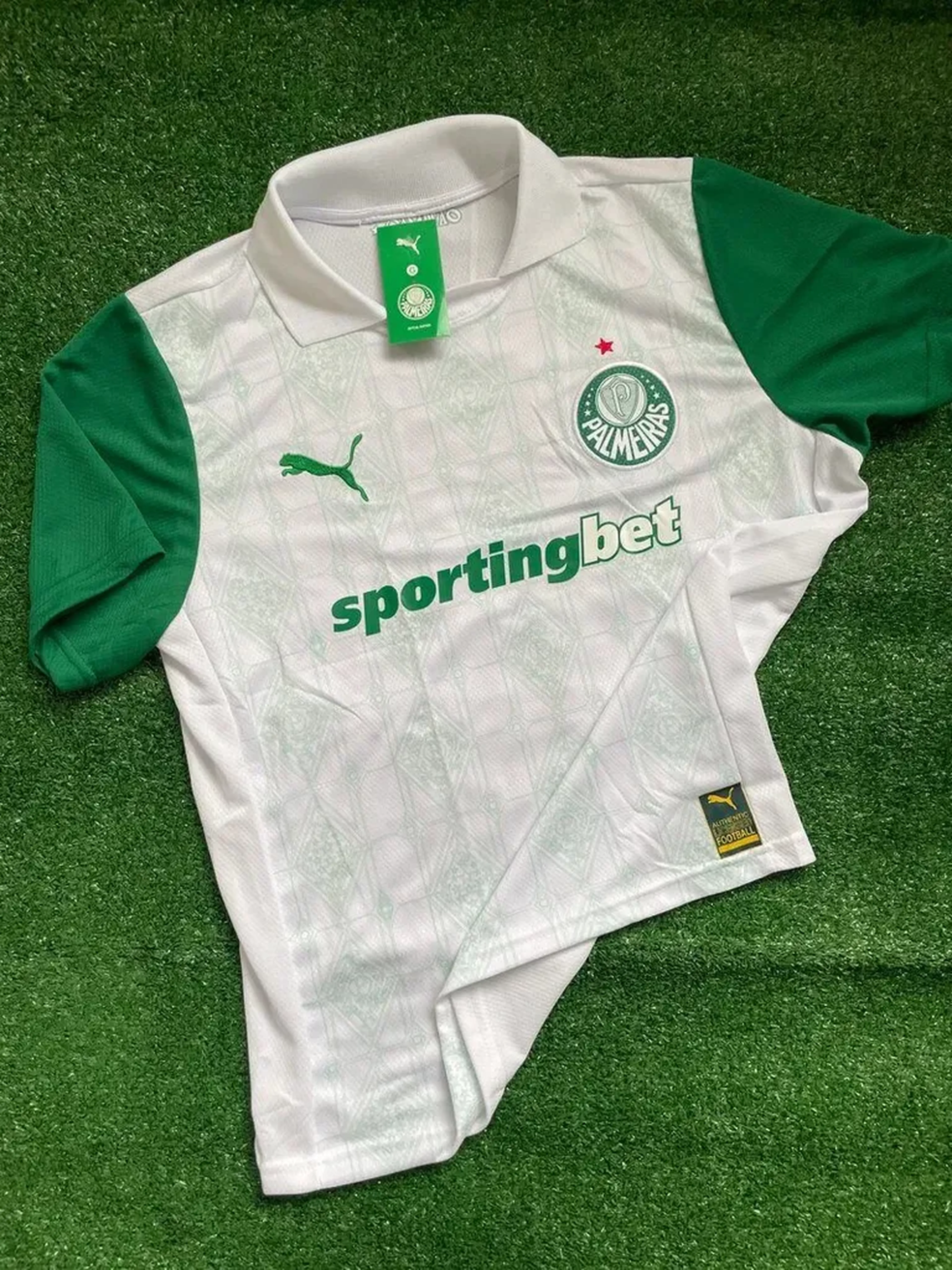 Camisa Palmeiras Branca – Nacional Premium ⚪🟢 imagem