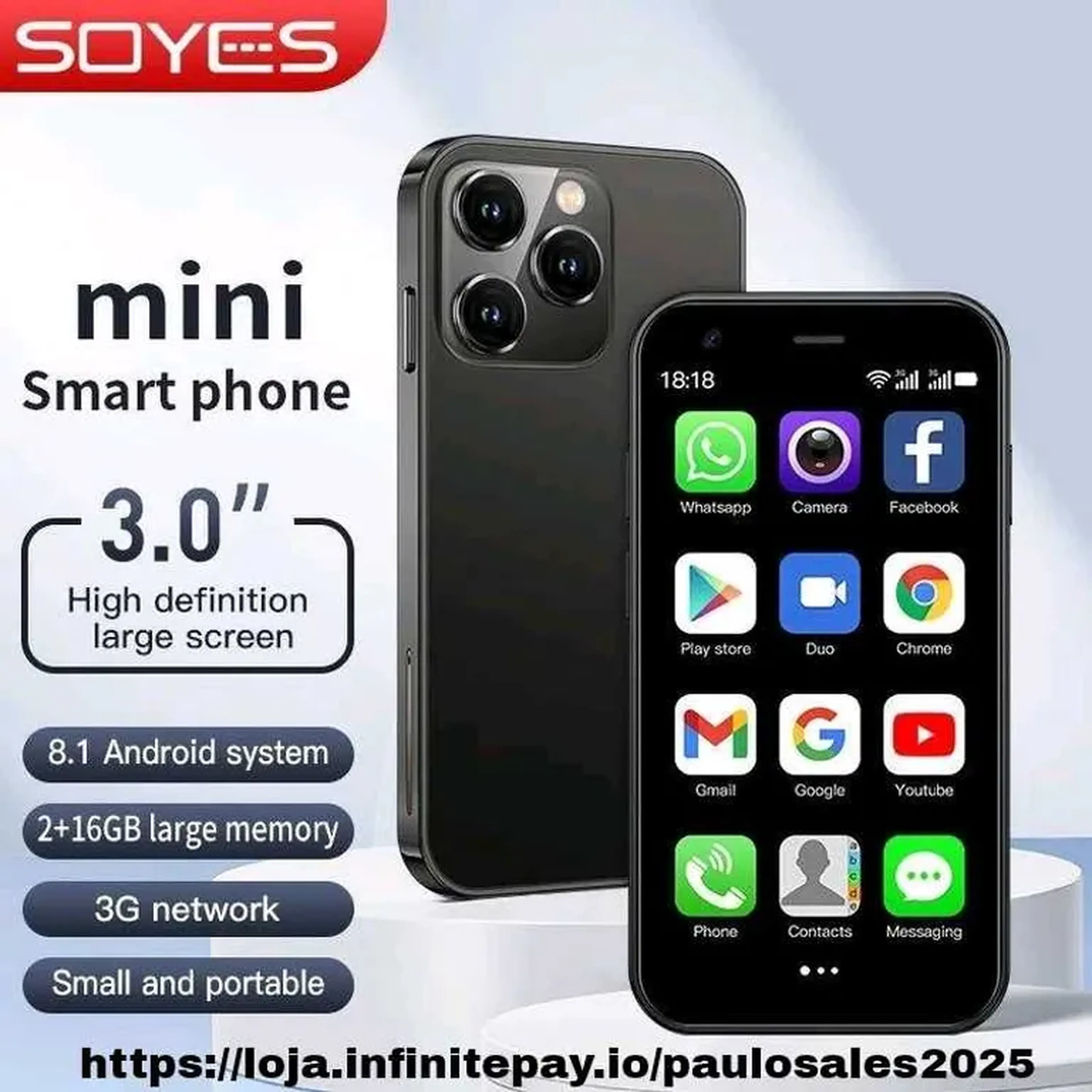 SOYES X15 mini Smartphone Android 3G 4G imagem