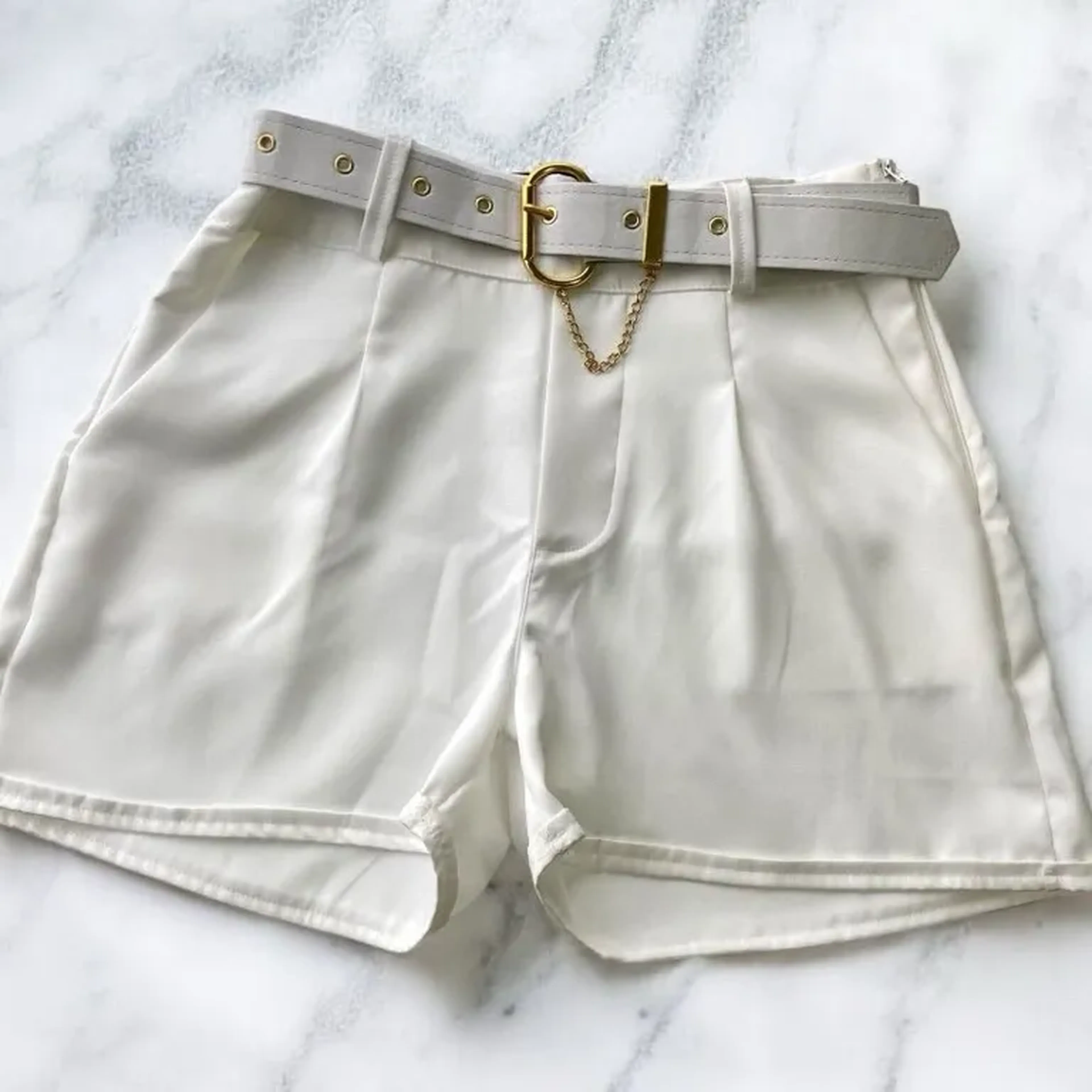 shorts alfaiataria branco M imagem
