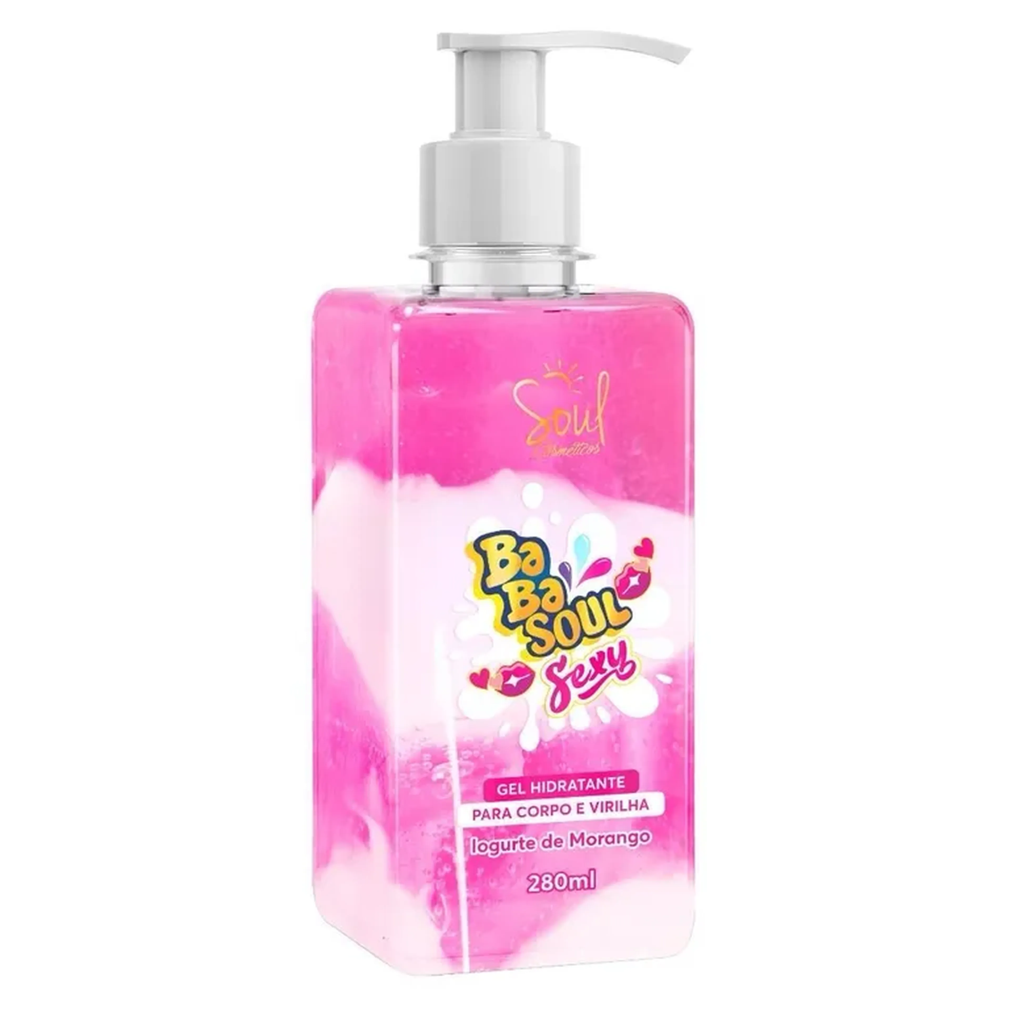 Gel hidratante para corpo e virilha - Iogurte de morango imagem