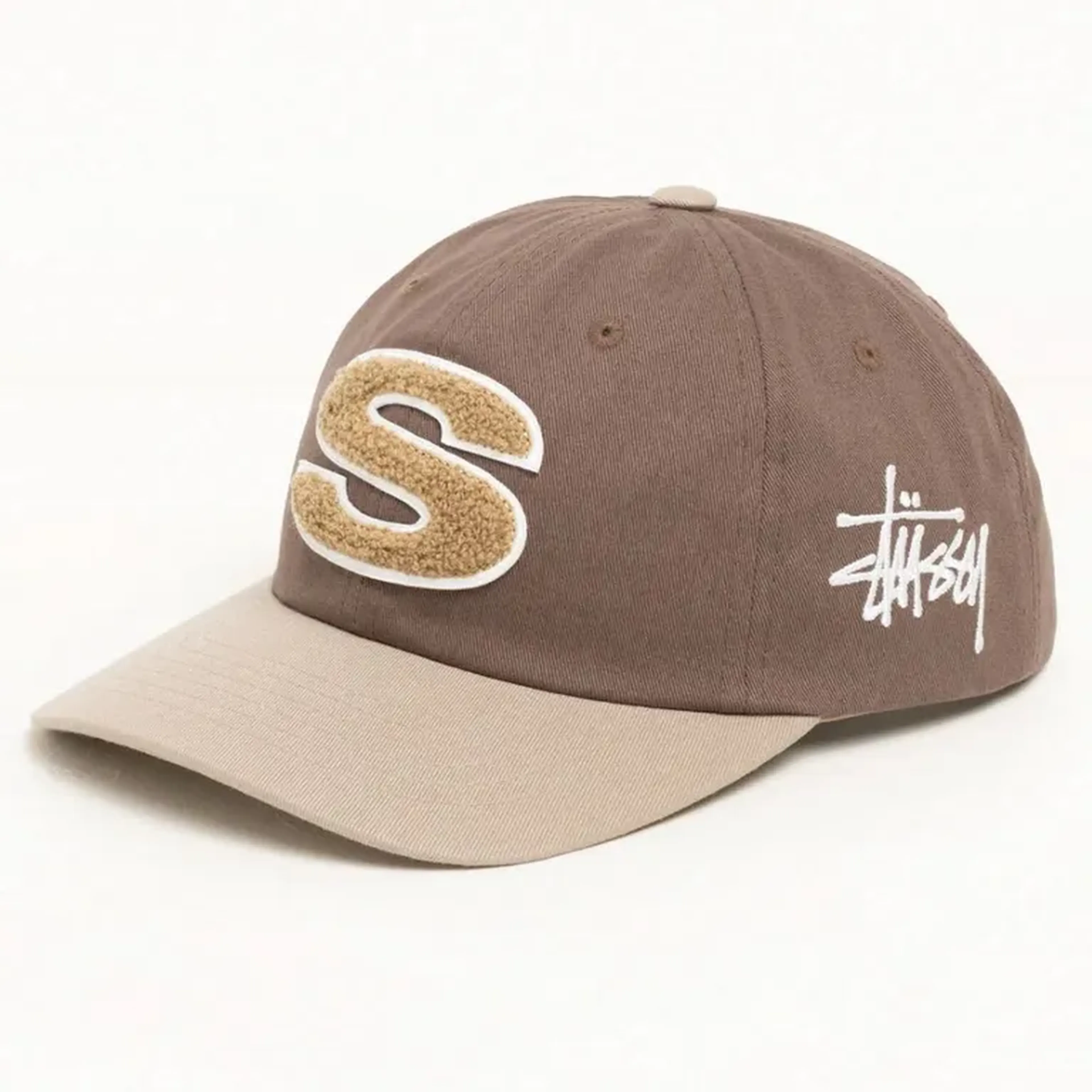 Boné Stussy S Logo Marrom Travis imagem