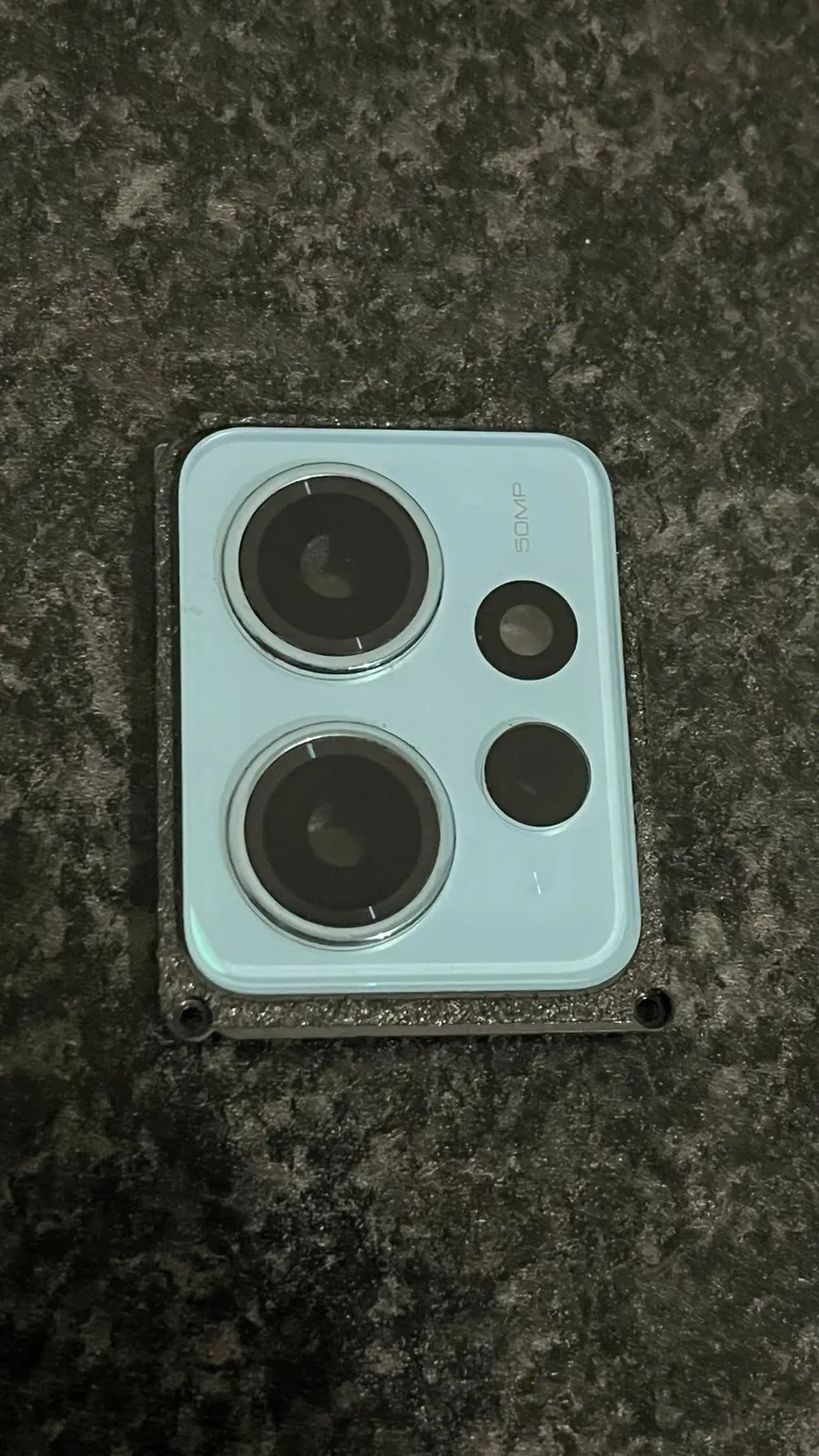 Lente Azul Vidro Câmera Com Moldura Aro Para Redmi Note 12 imagem