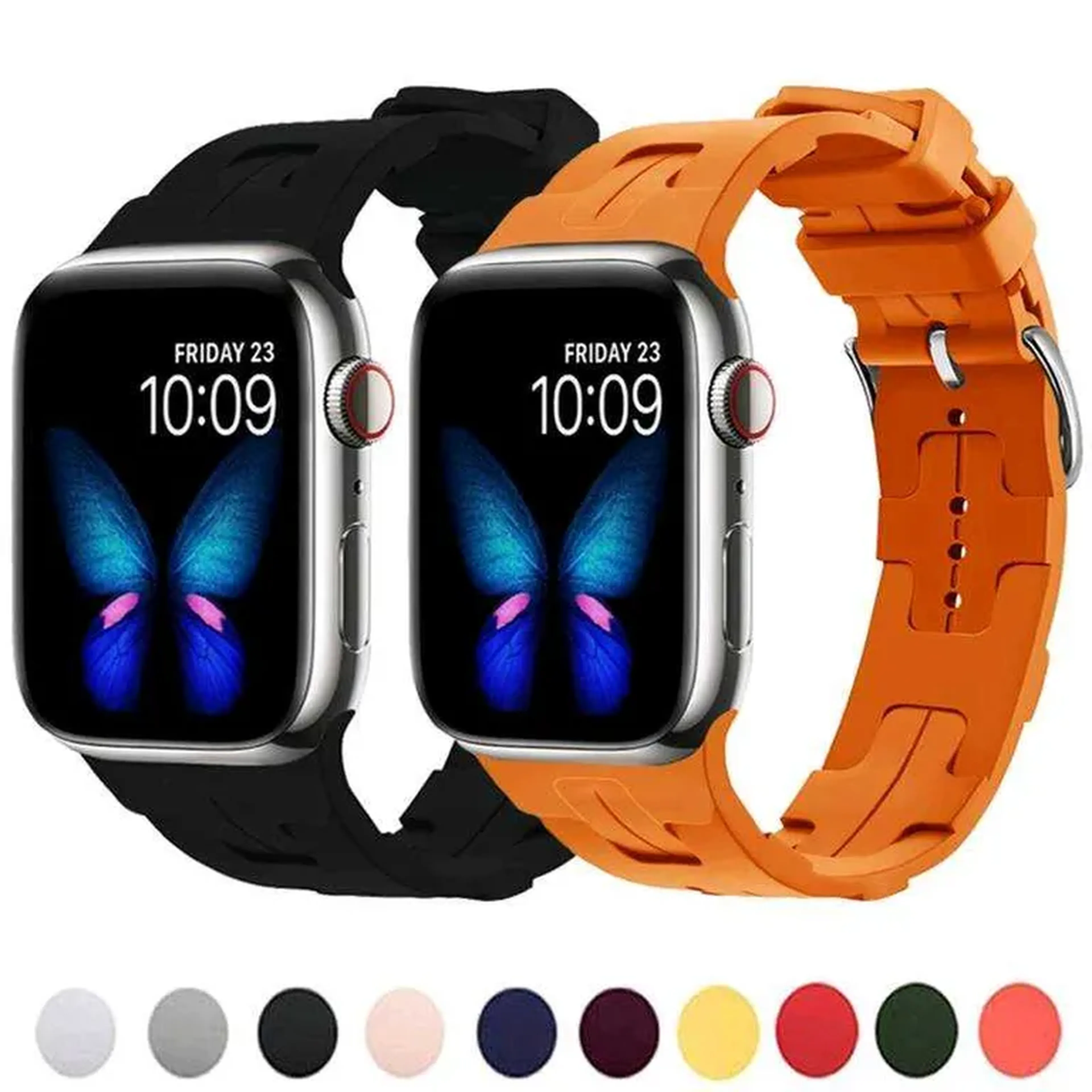 Pulseira de Silicone Estilo Social - 42mm a 49mm imagem