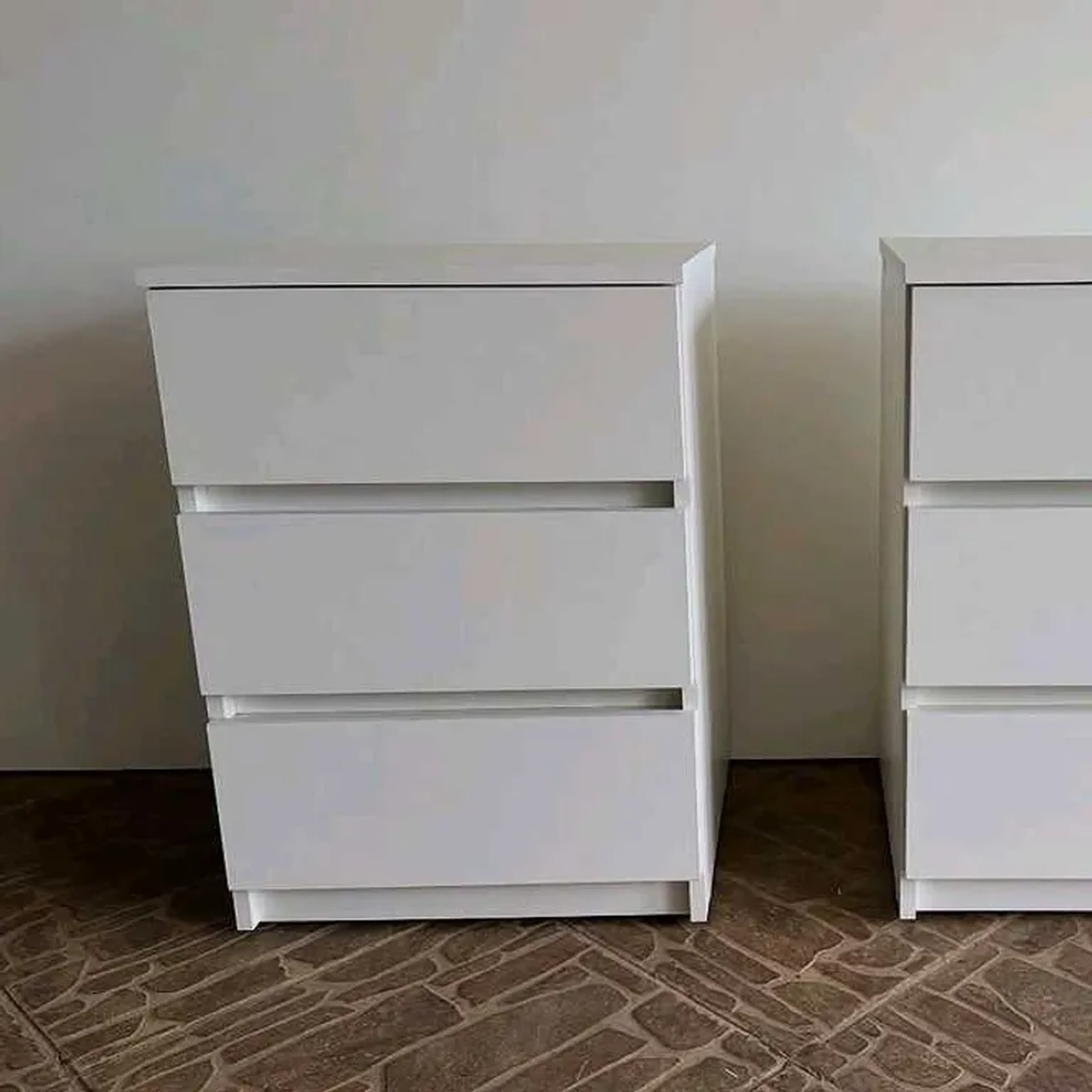 Mesa de cabeceira mdf branco imagem