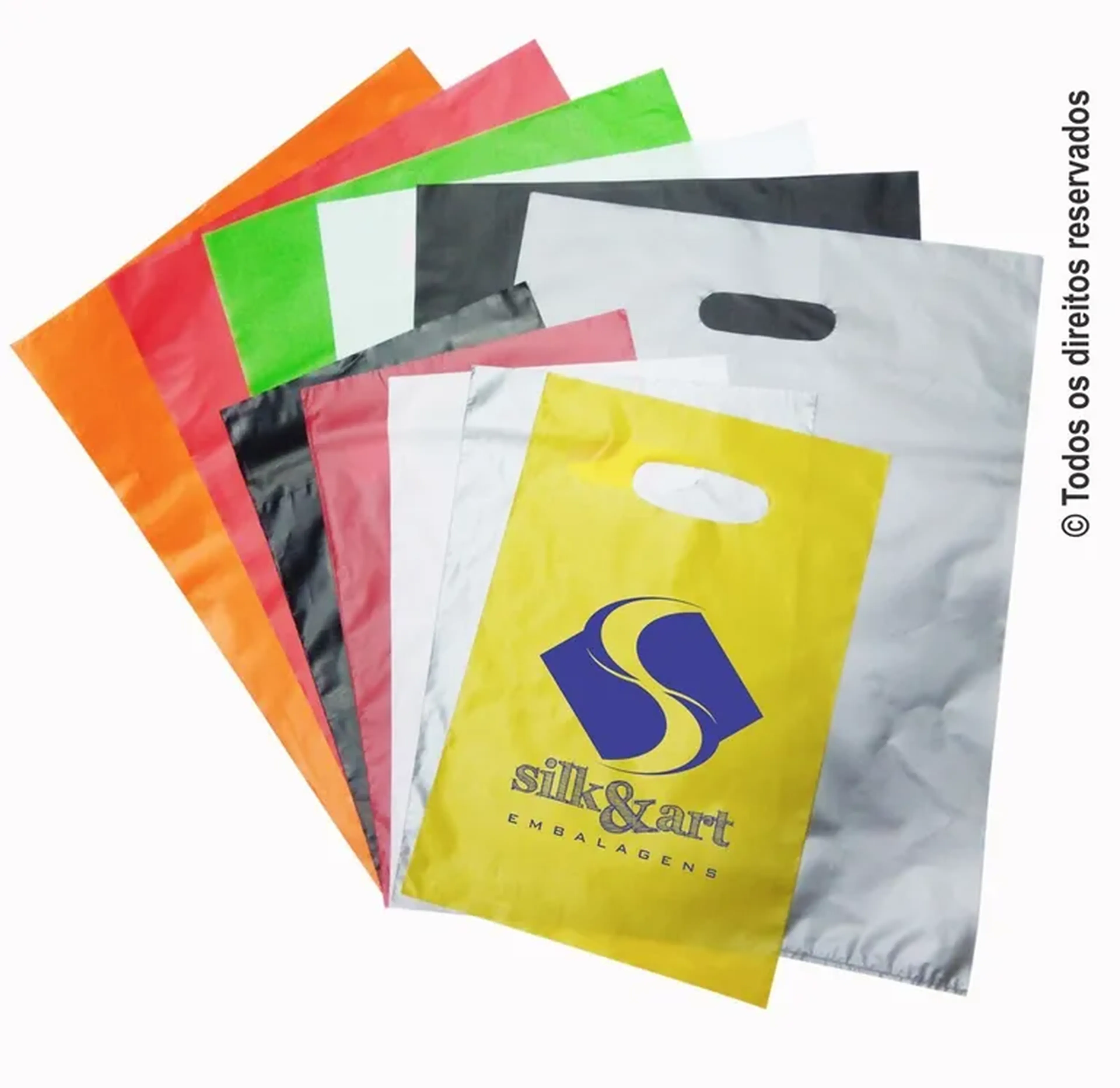 500 Sacolas alça vazada 20×30 personalizada imagem