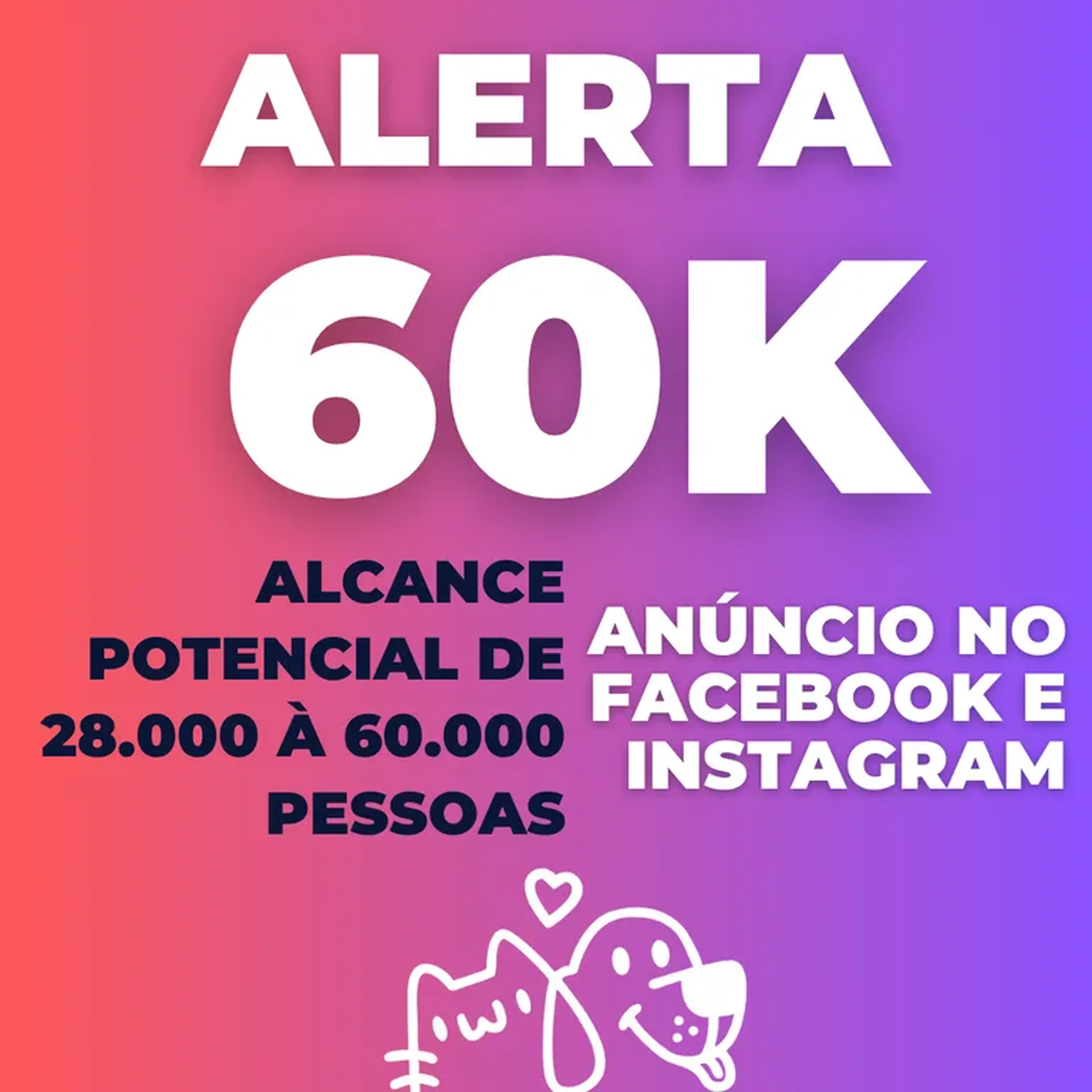 ALERTA 60K Anúncio no Facebook e Instagram imagem