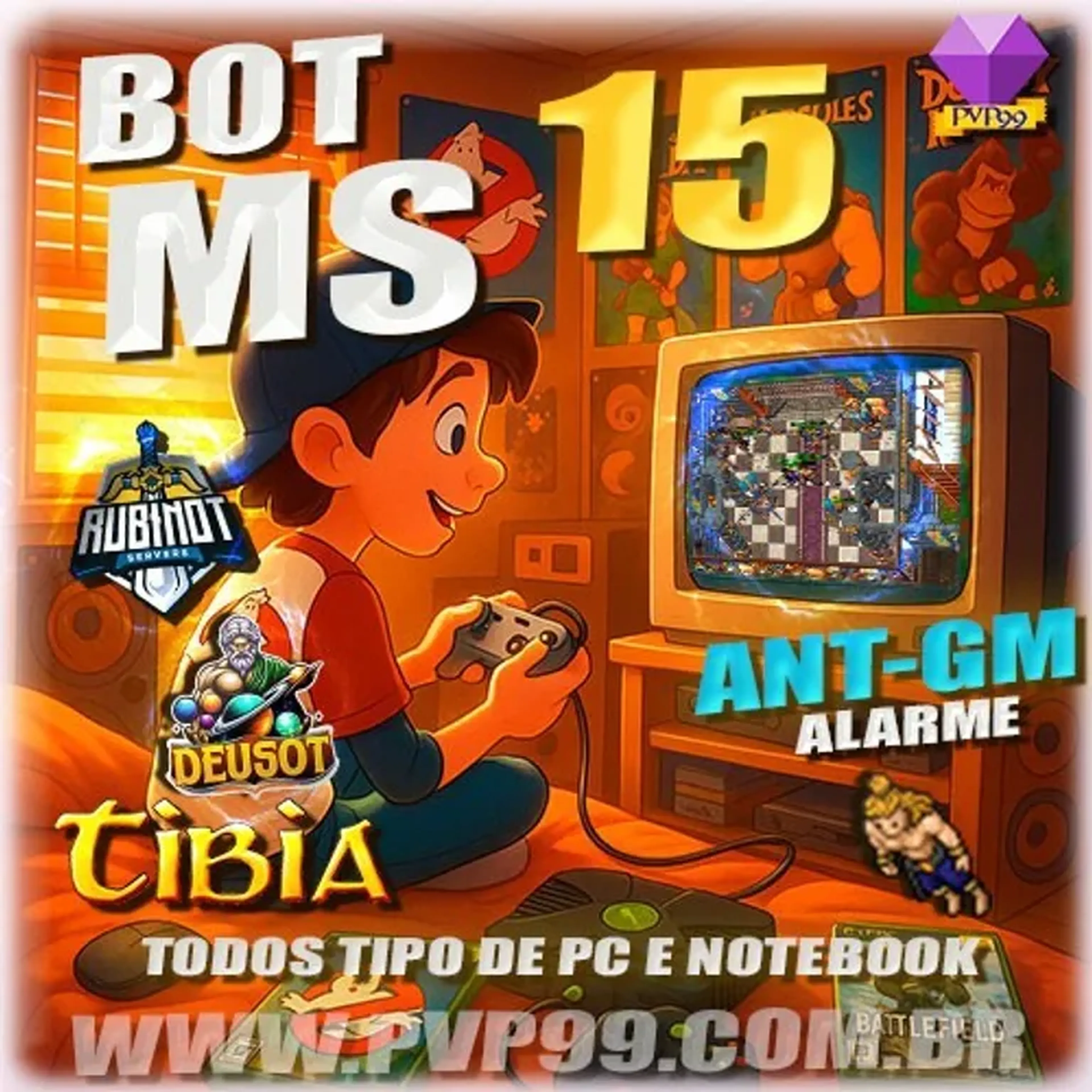 SOFTWARE BOT ANT-GM ALARM 15 MS PARA PC ANTIGOS E NOTEBOOK imagem