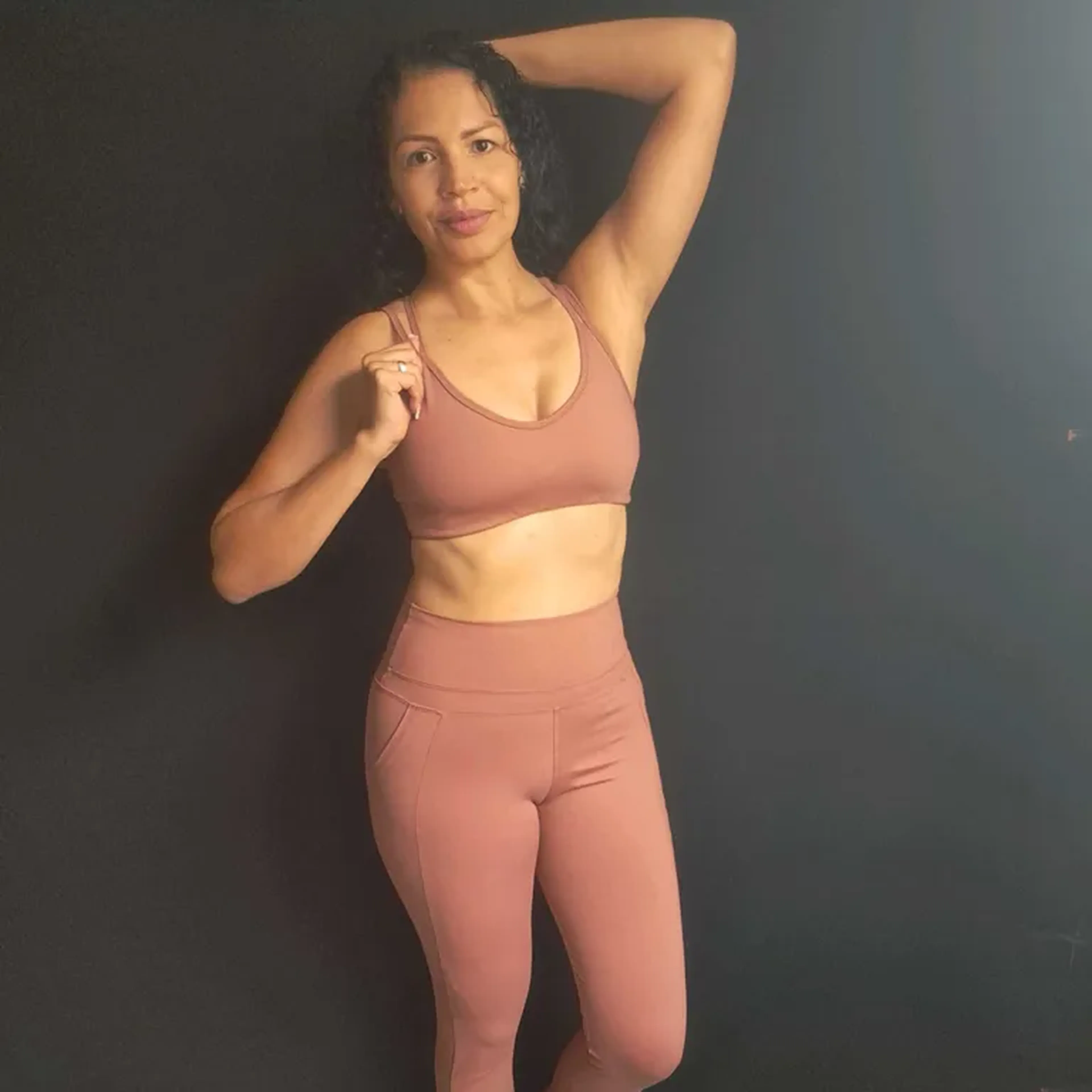 Conjunto Legging Marrom - M imagem