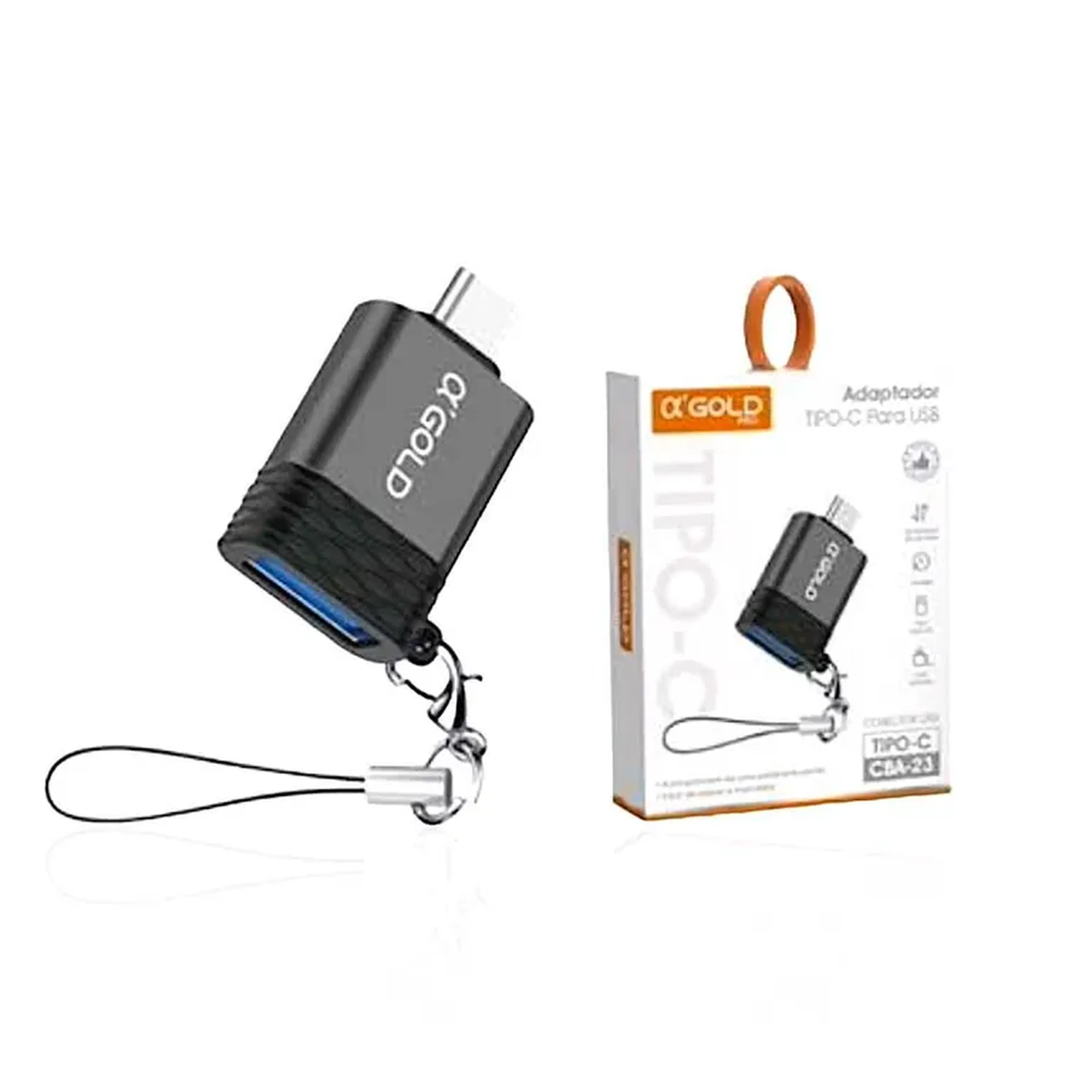 Adaptador OTG, TIPO-C A' Gold CBA-22, CBA-23 imagem