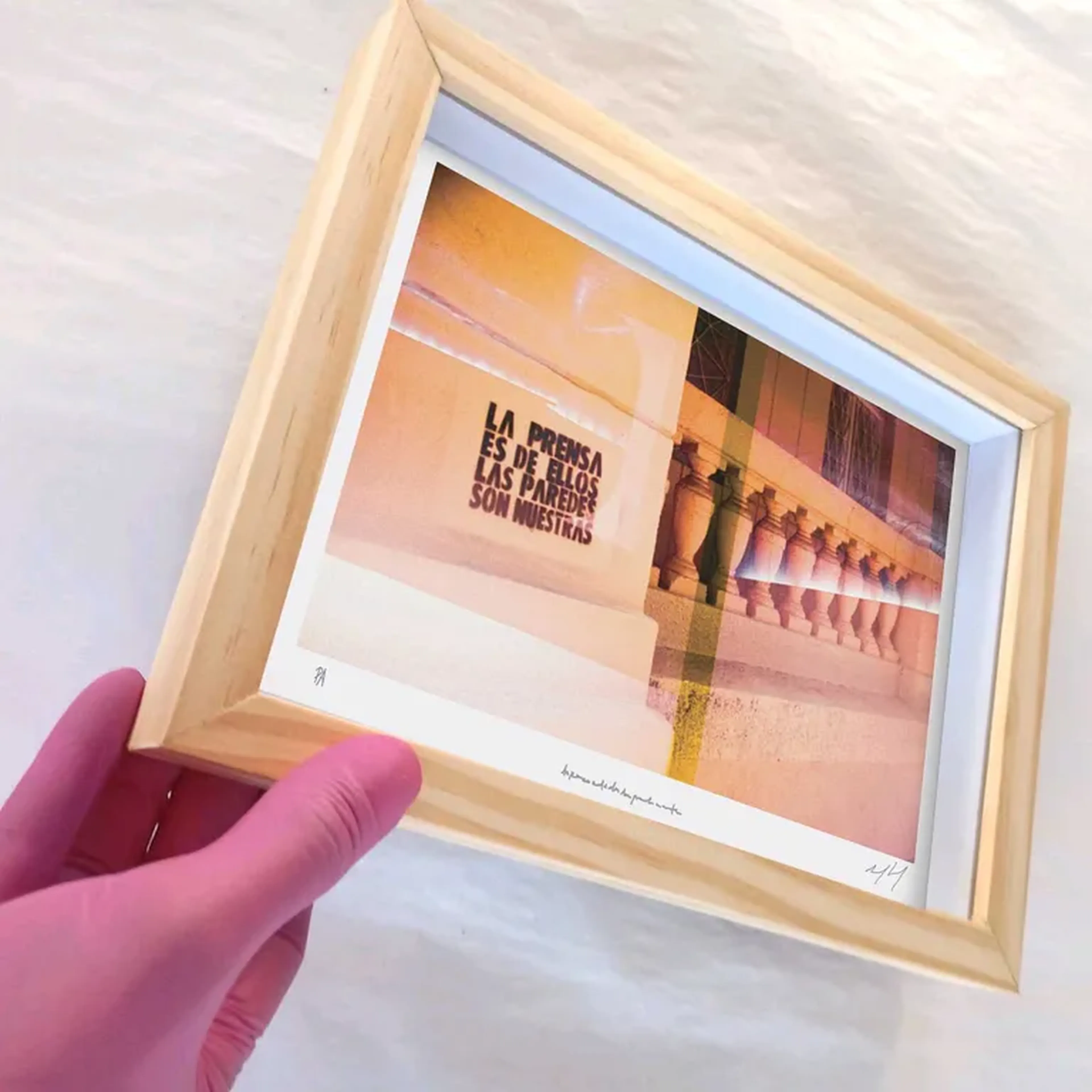 Palávoras - La prensa - 15x21 cm moldura alta imagem