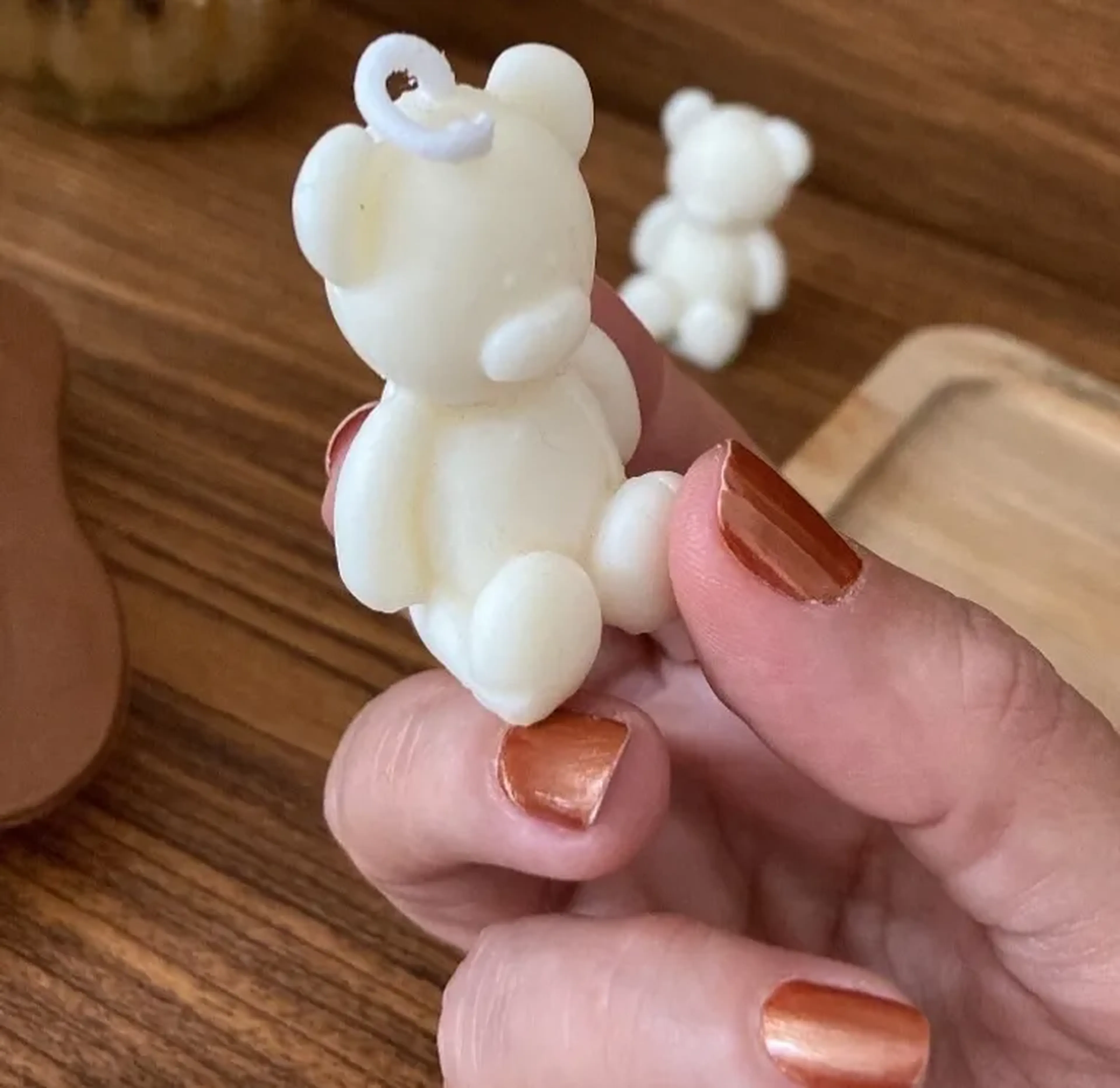 Mini Vela Urso Lembrança Maternidade + Embalagem imagem