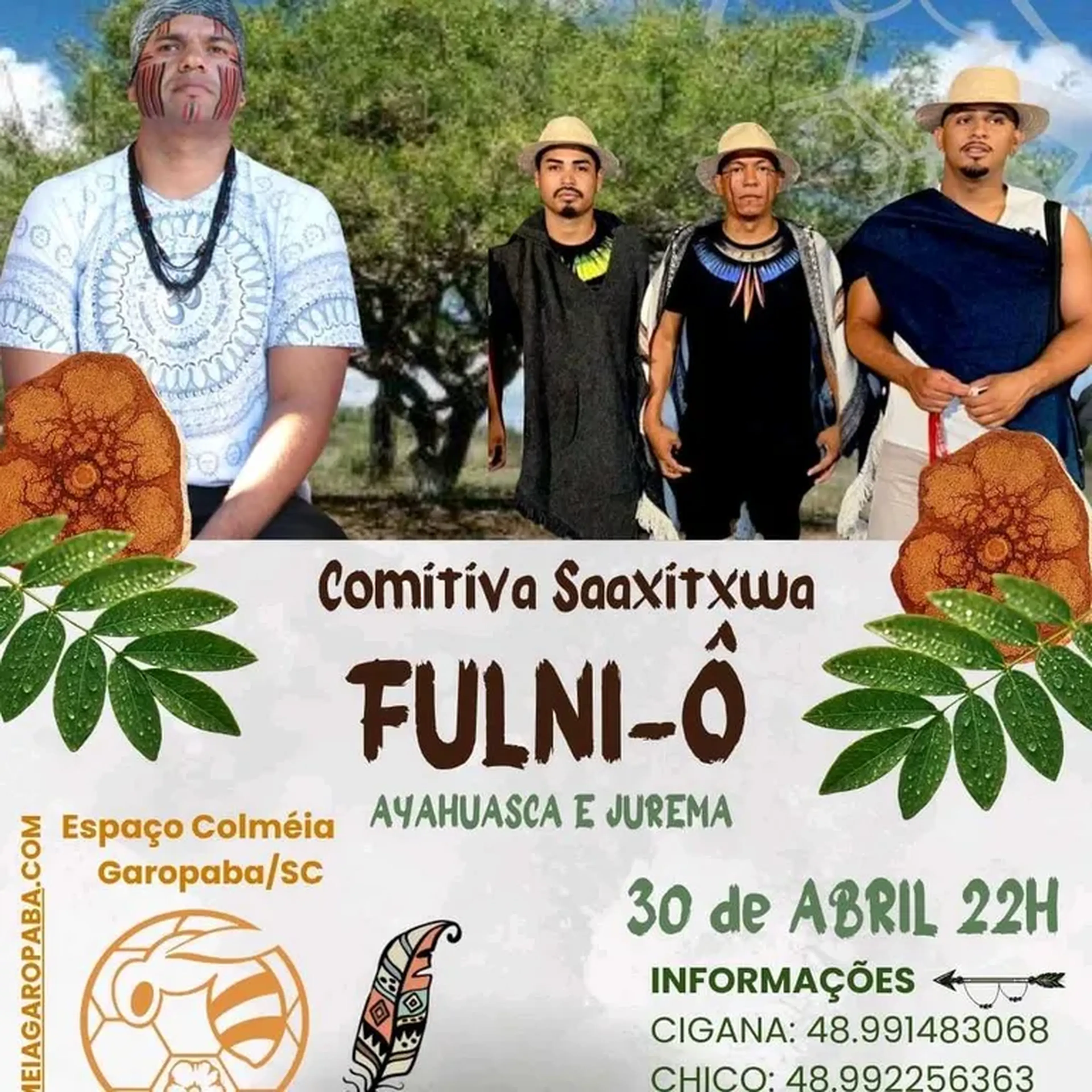 Cerimônia com Ayahuasca e Jurema - comitiva Fulni O - 30 abril imagem