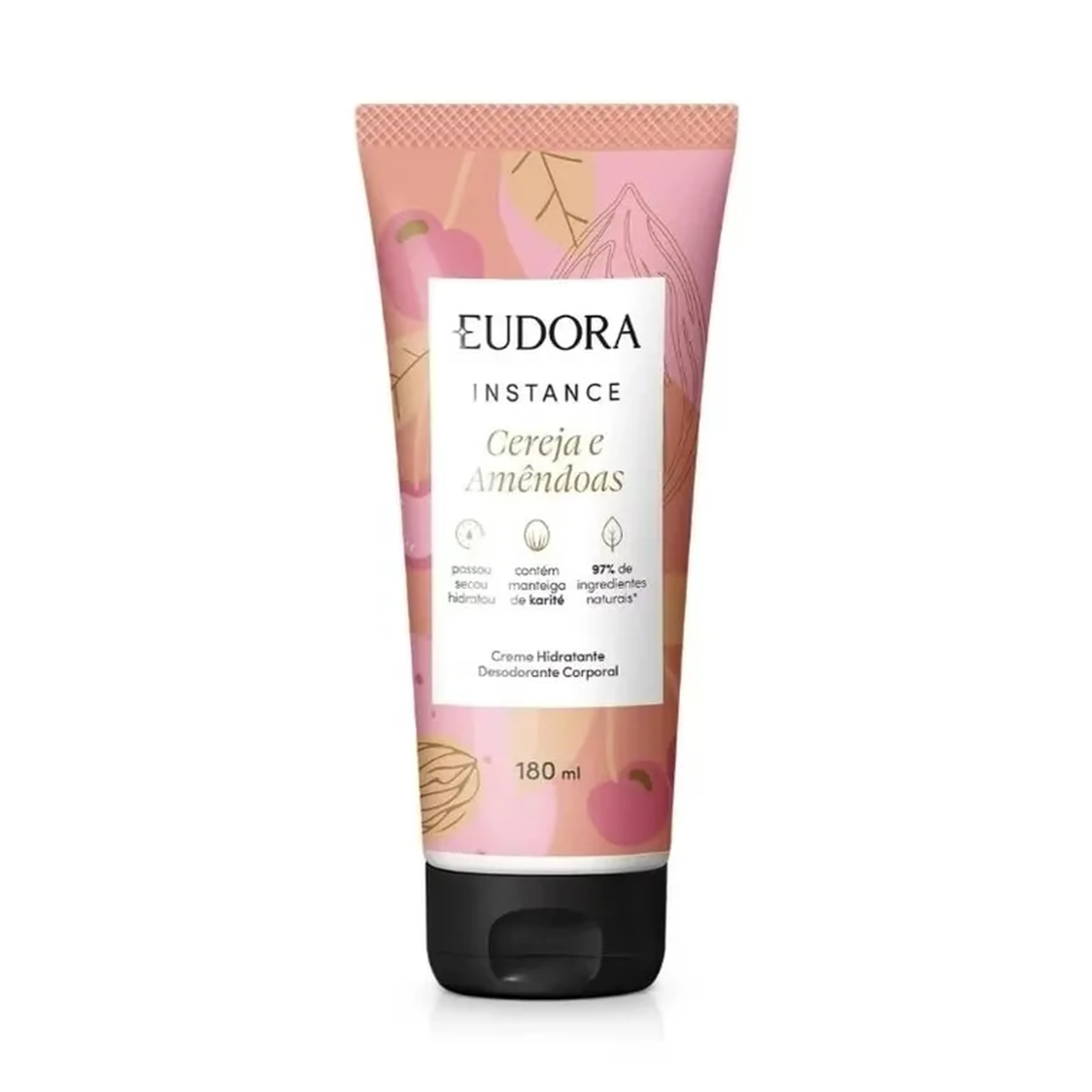 Creme Hidratante Corporal Instance Cereja e Amêndoas 180ml Eudor imagem