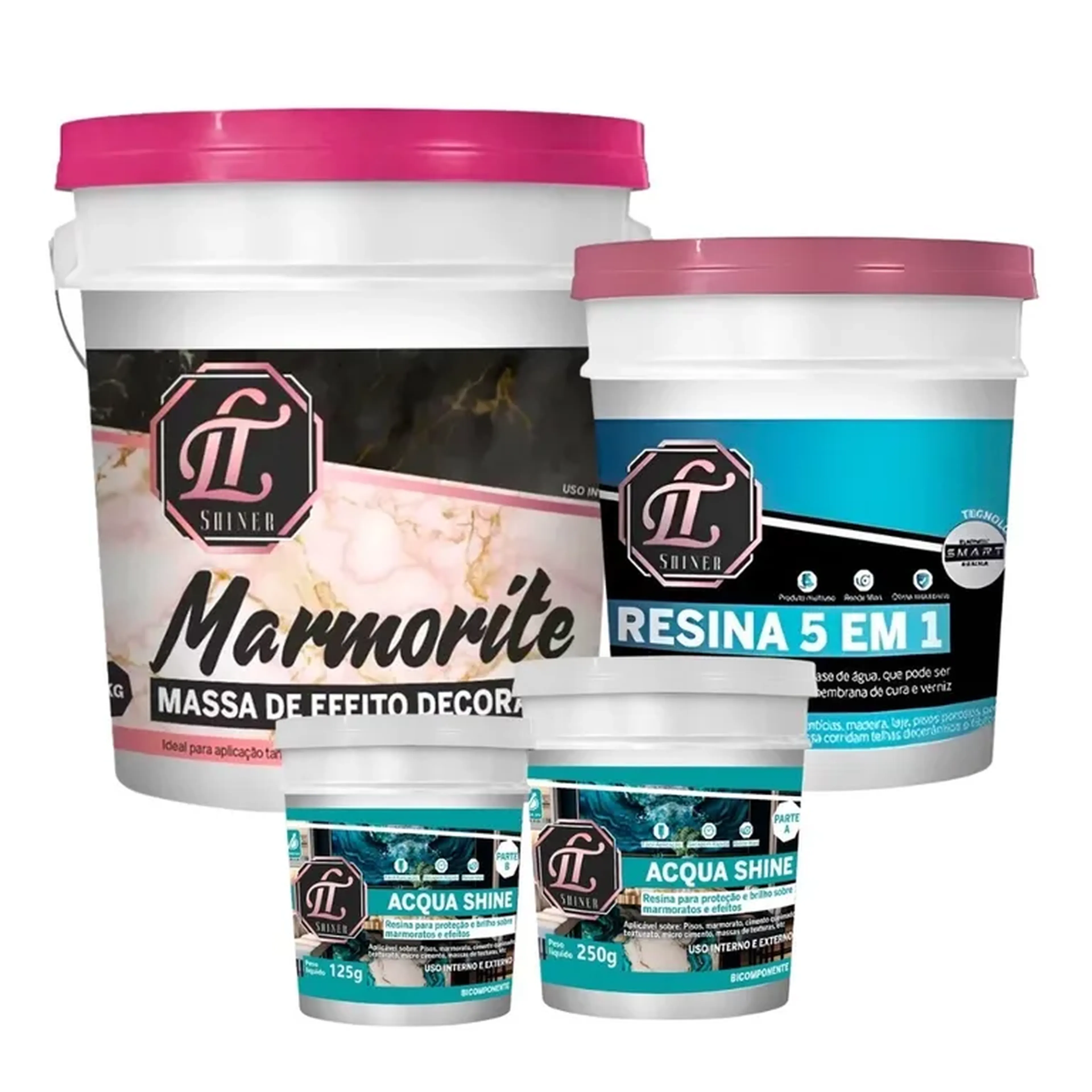 Kit Efeito Mármore com Marmorite Branco 4Kg Resina 5 em 1 imagem