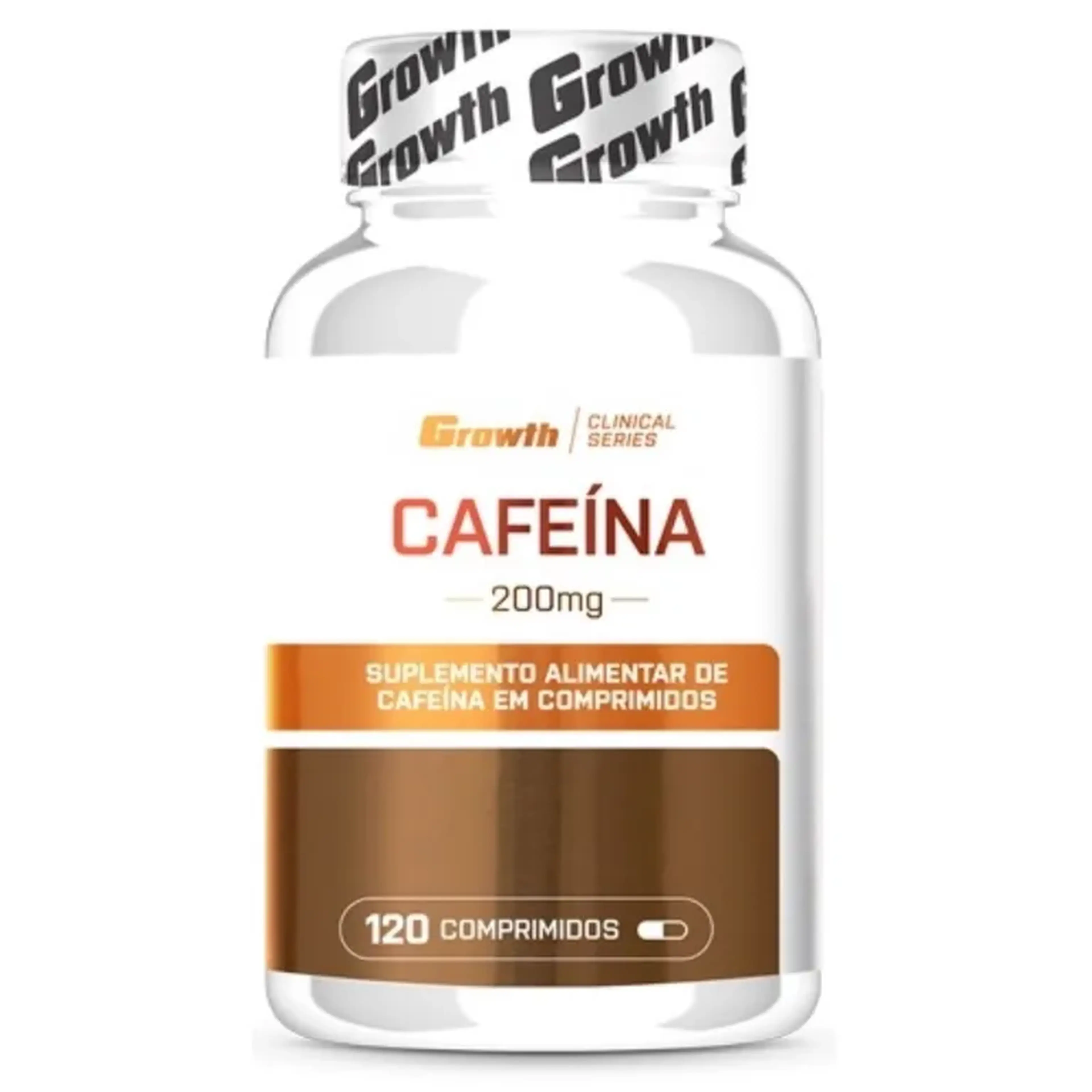 CAFEÍNA 200MG 120COMP - GROWTH SUPPLEMENTS imagem