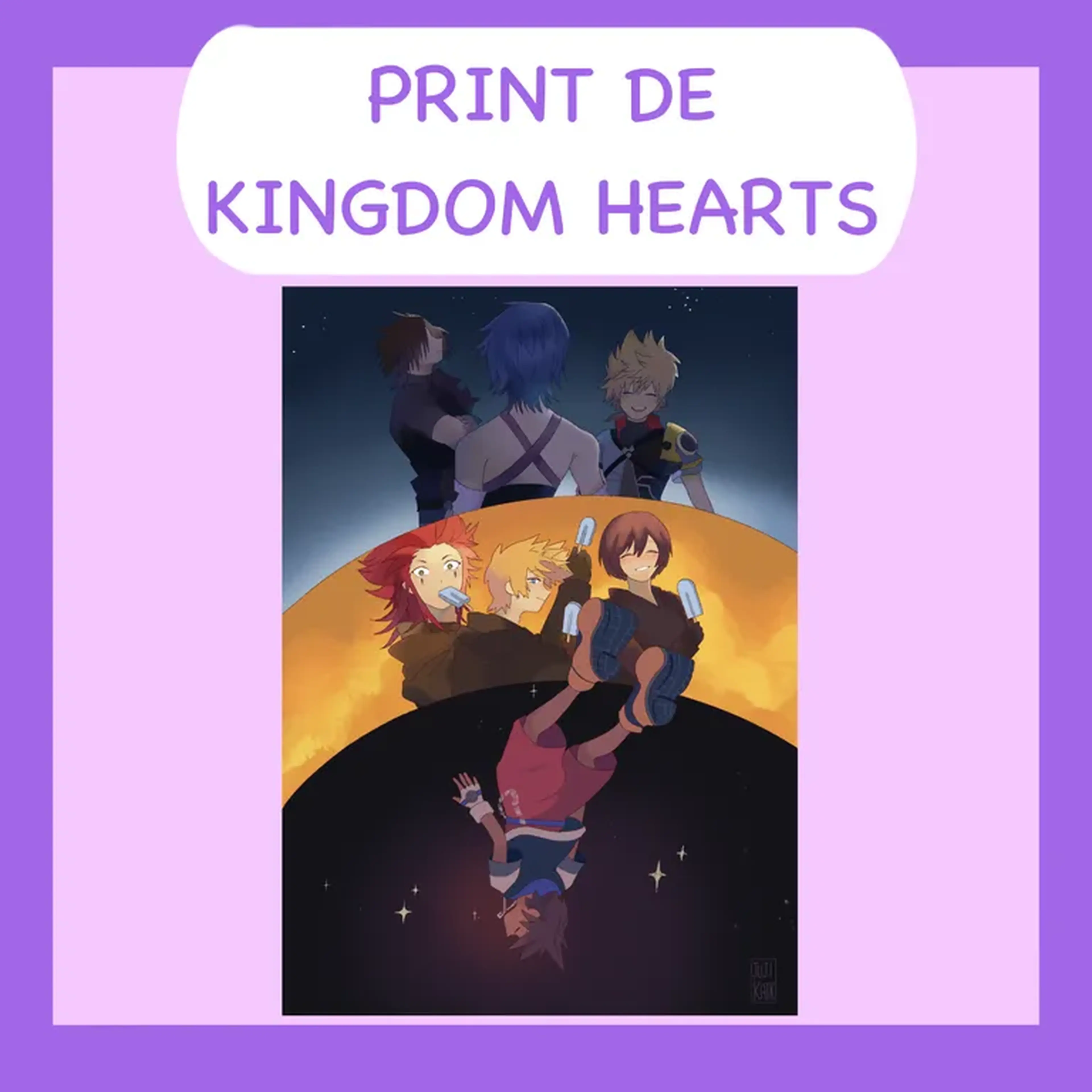 PRINT A5 DE KINGDOMHEARTS imagem