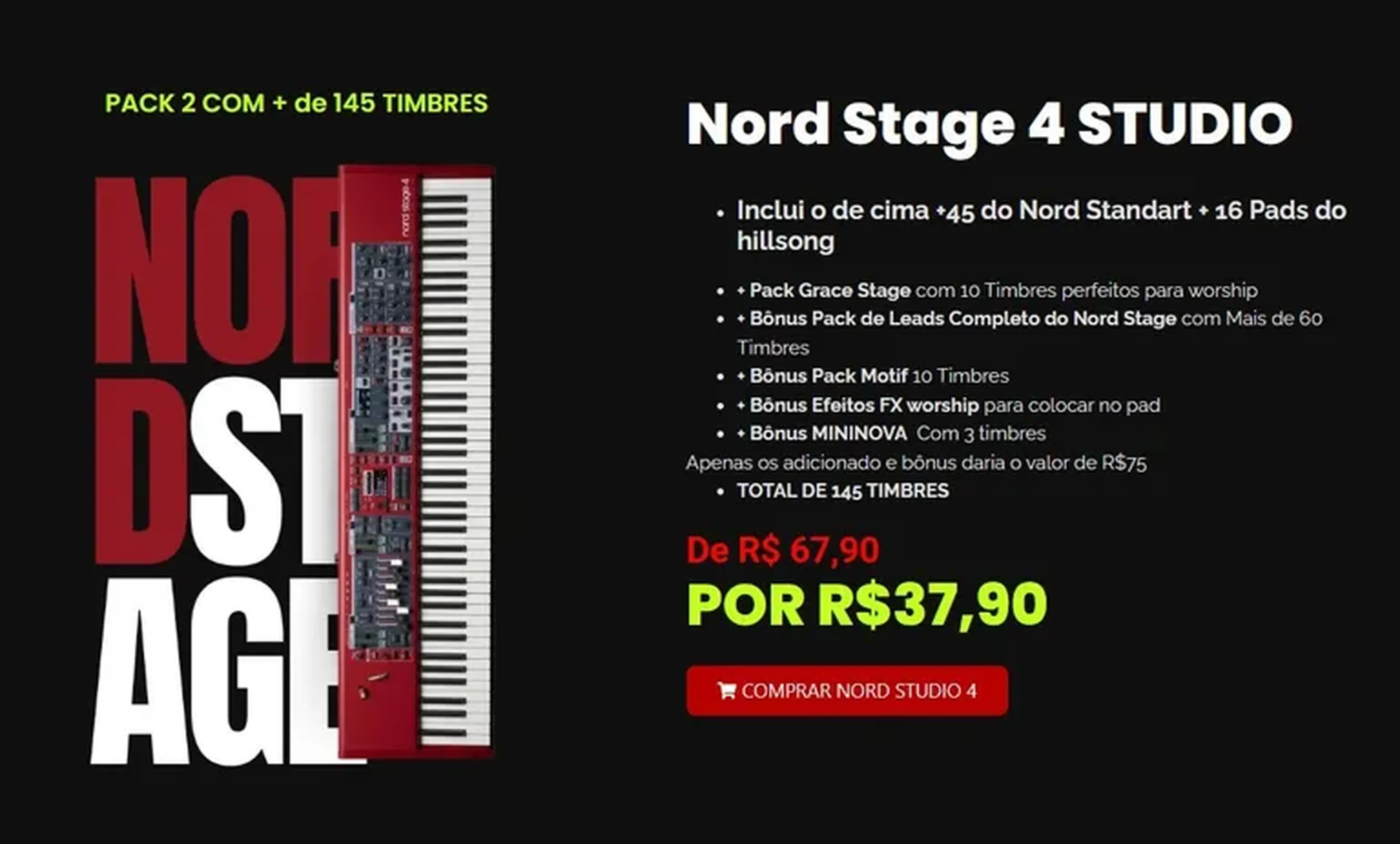 Promoção 145 Timbres de Nord Stage 4 Motif Mininova imagem