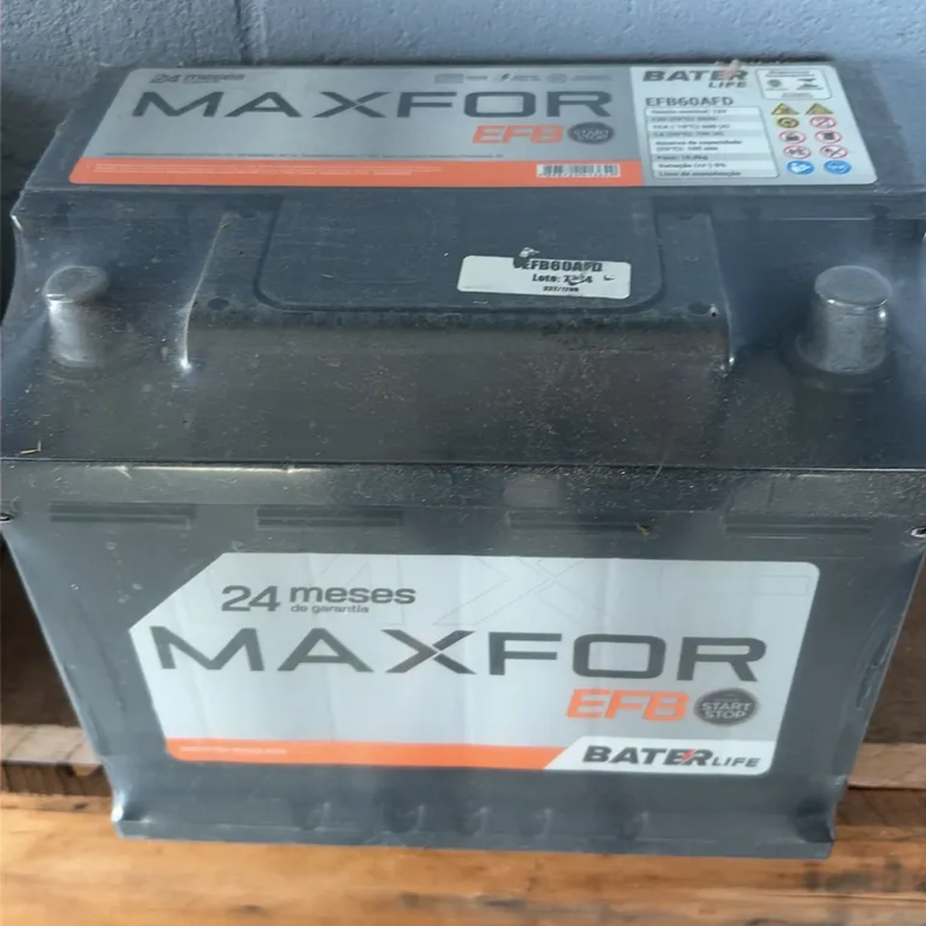 Maxfor EFB 60Ah 12v 600A - StartStop - Garantia 24 meses. imagem