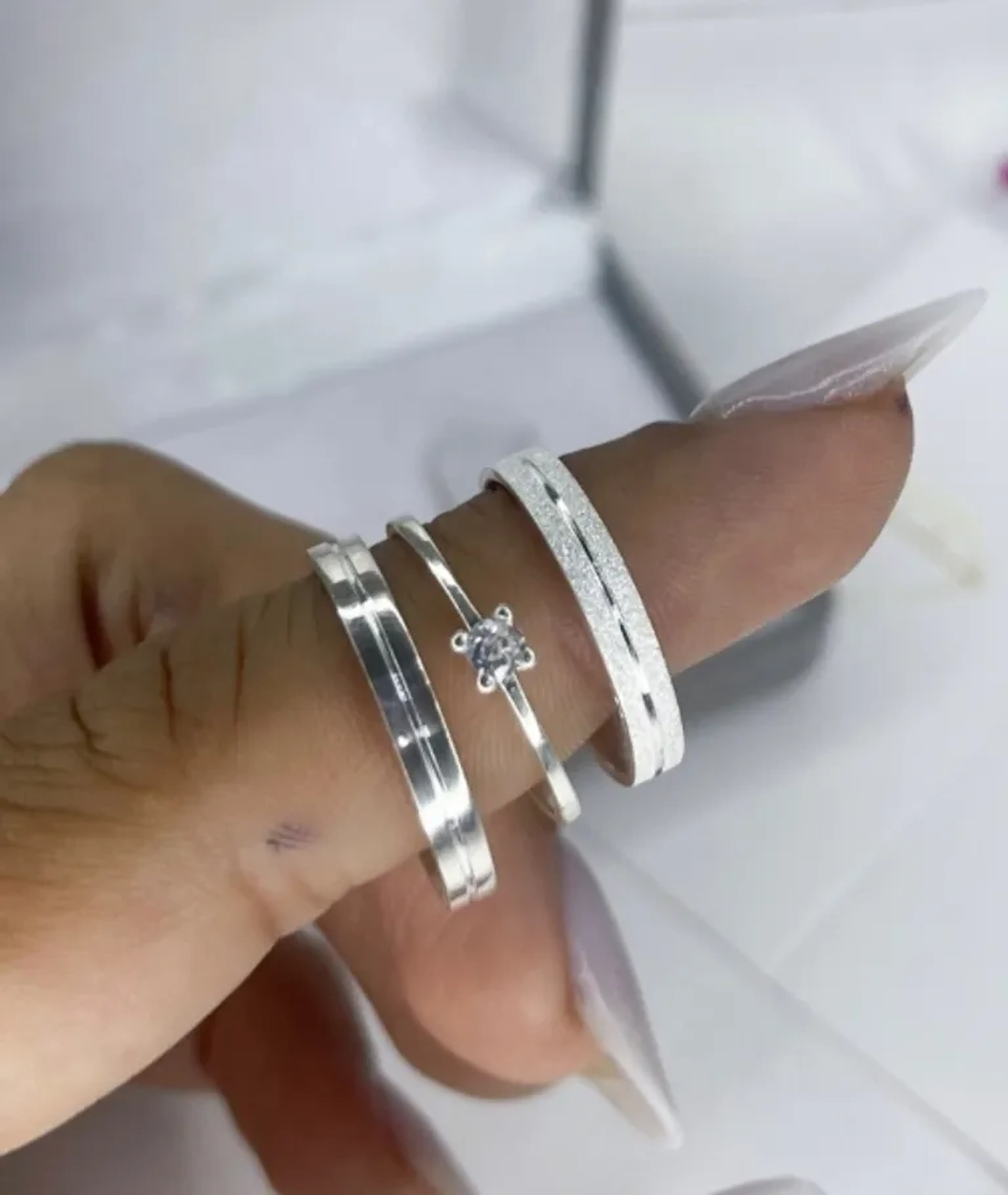 Par de aliança 2 MM polida diamantada imagem