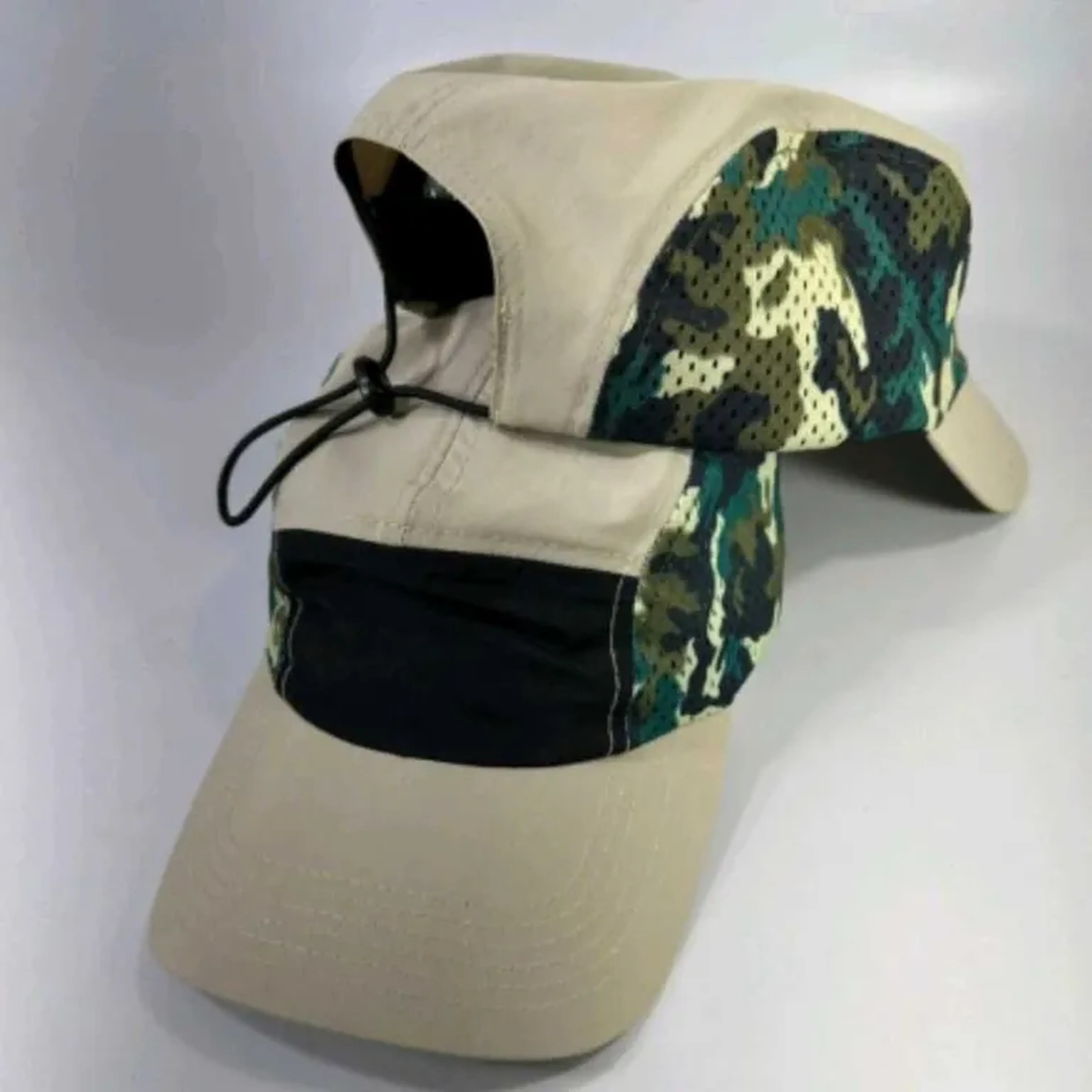 BONÉ SEM ESTAMPA IMPERMEAVEL AREIA PRETO MESH CAMUFLADO imagem