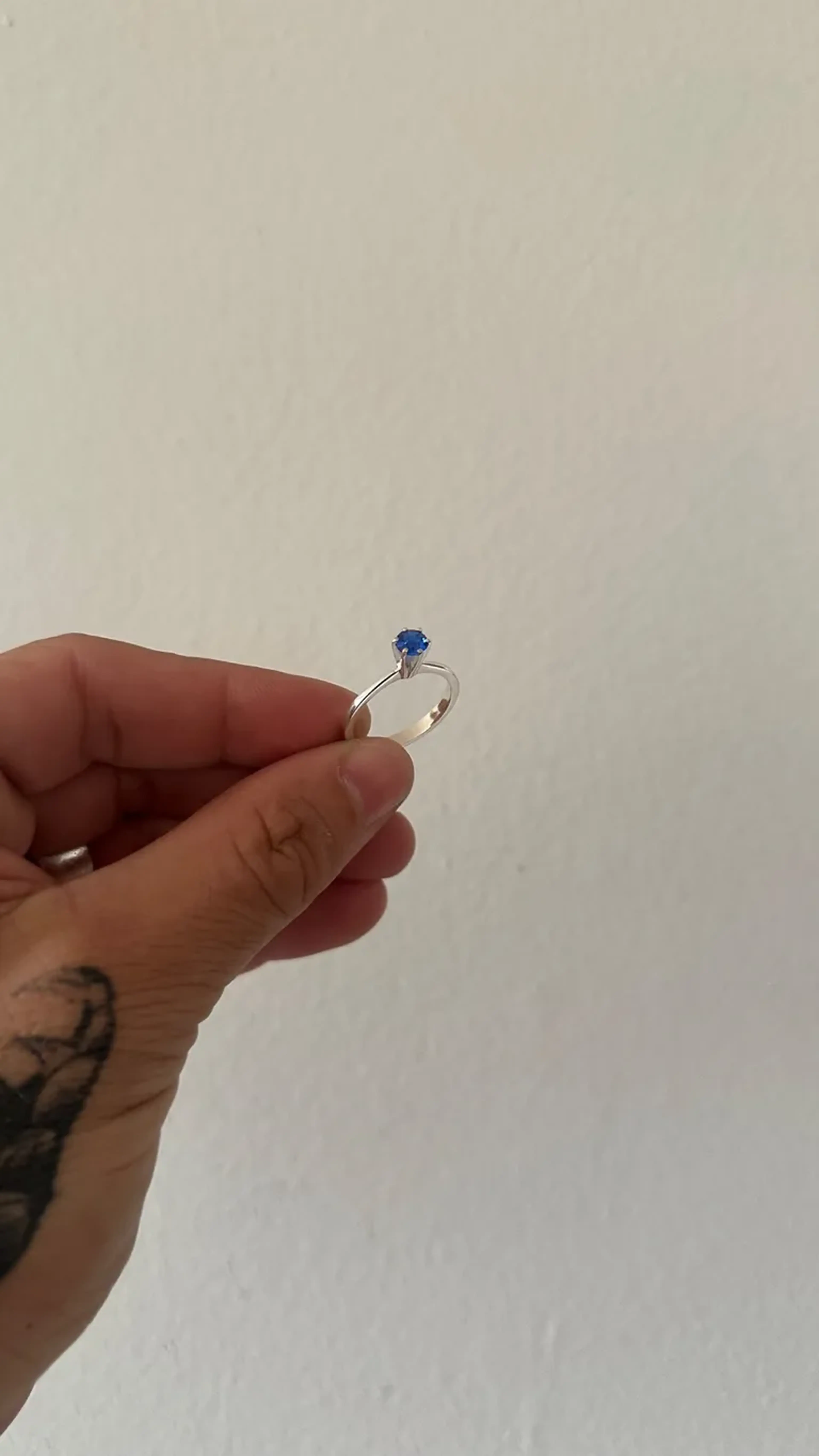 Solitário em prata imagem
