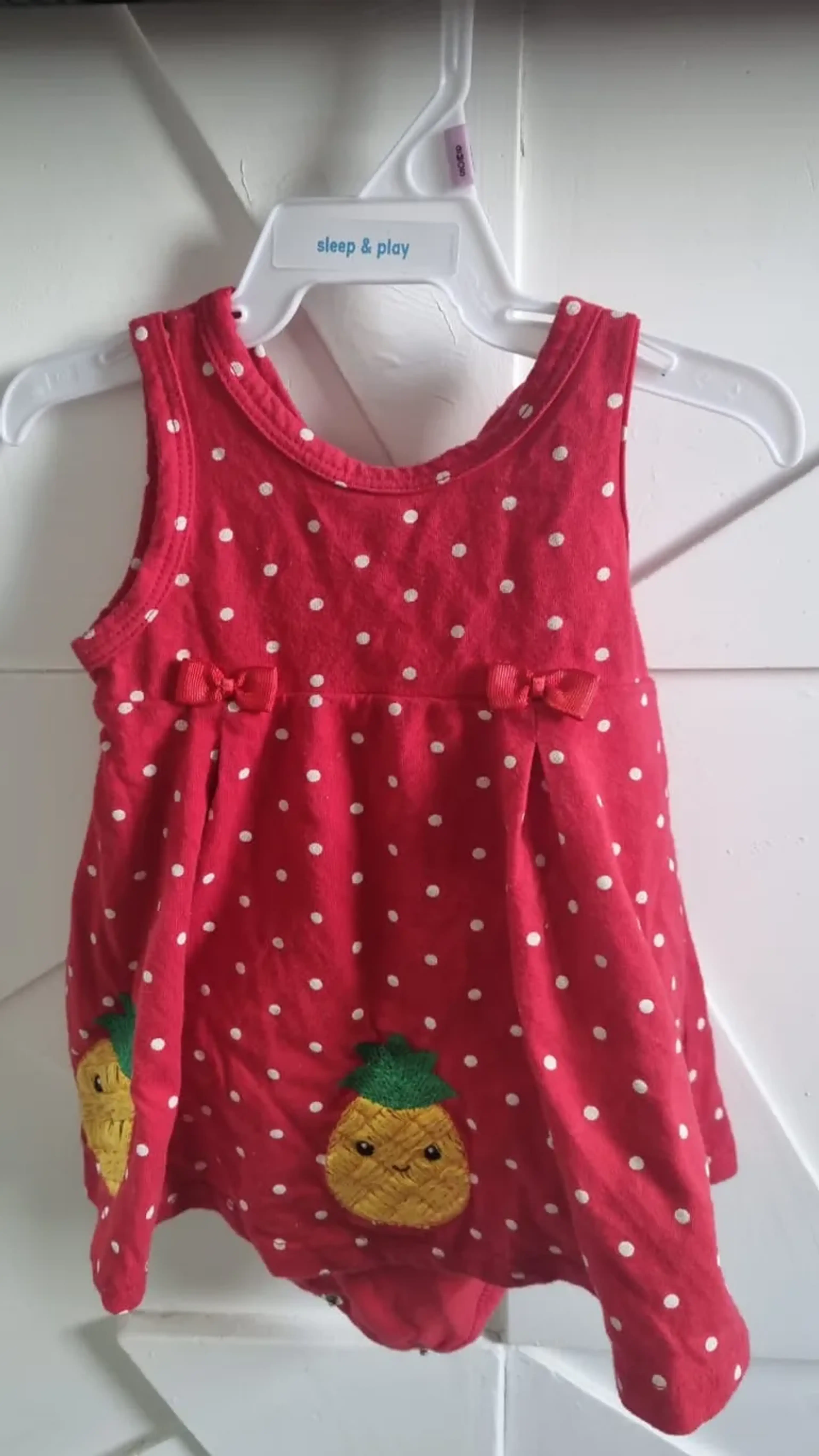 Body Vestido Vermelho - 6-9M imagem