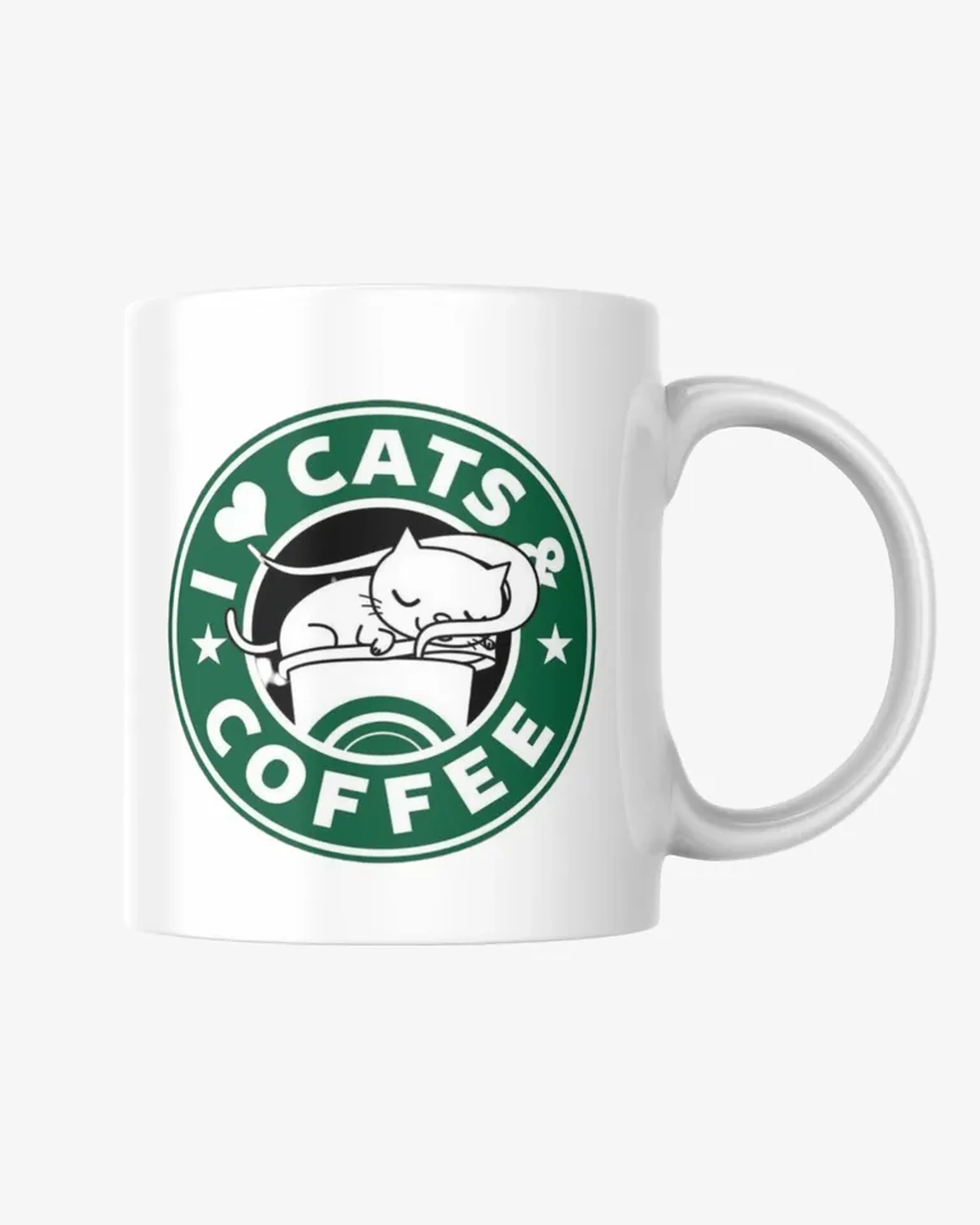 Caneca I Love Cats and Coffee – Starbucks Vibes com Ronronar imagem