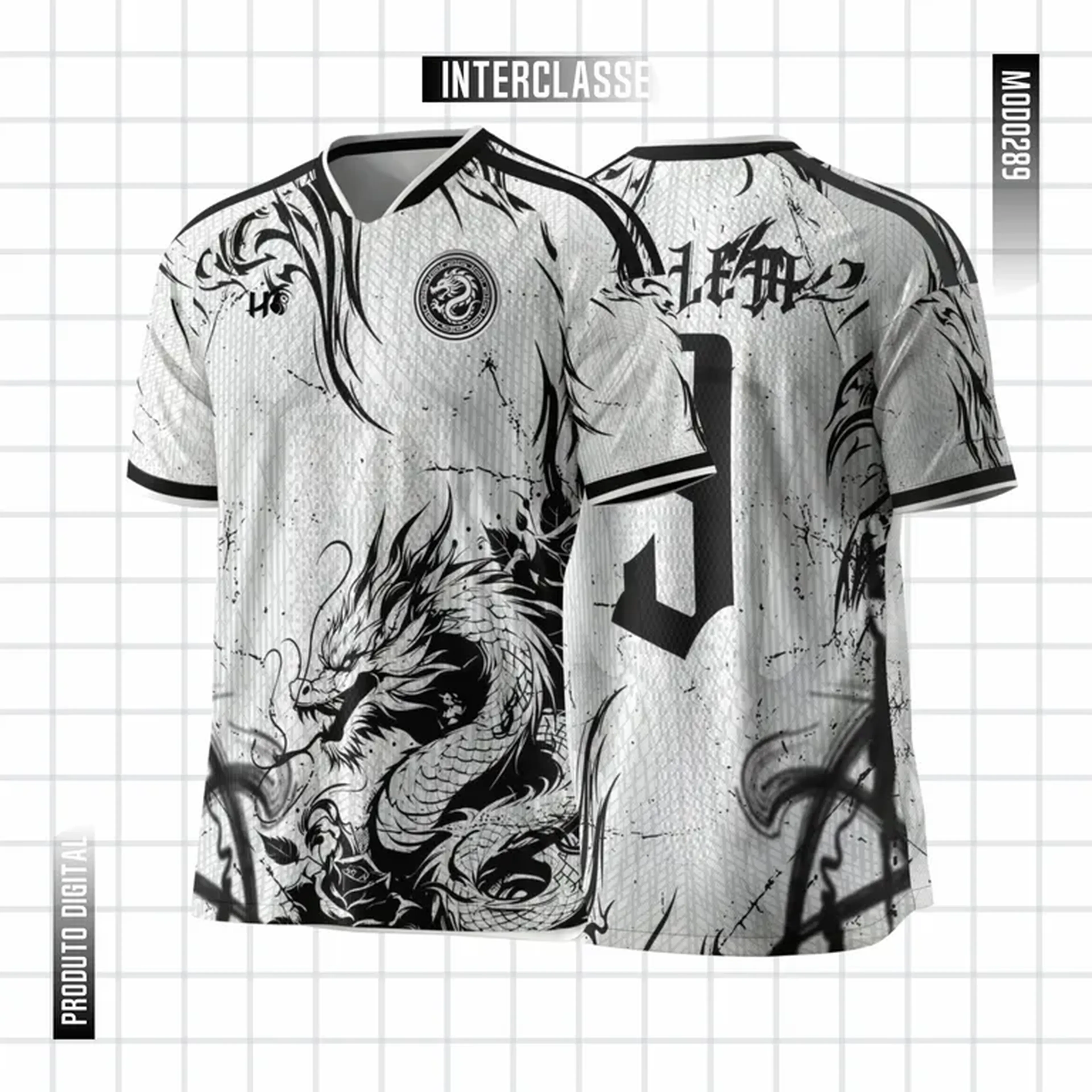 Arte Vetor Camisa Interclasse Dragão Mod0289 imagem