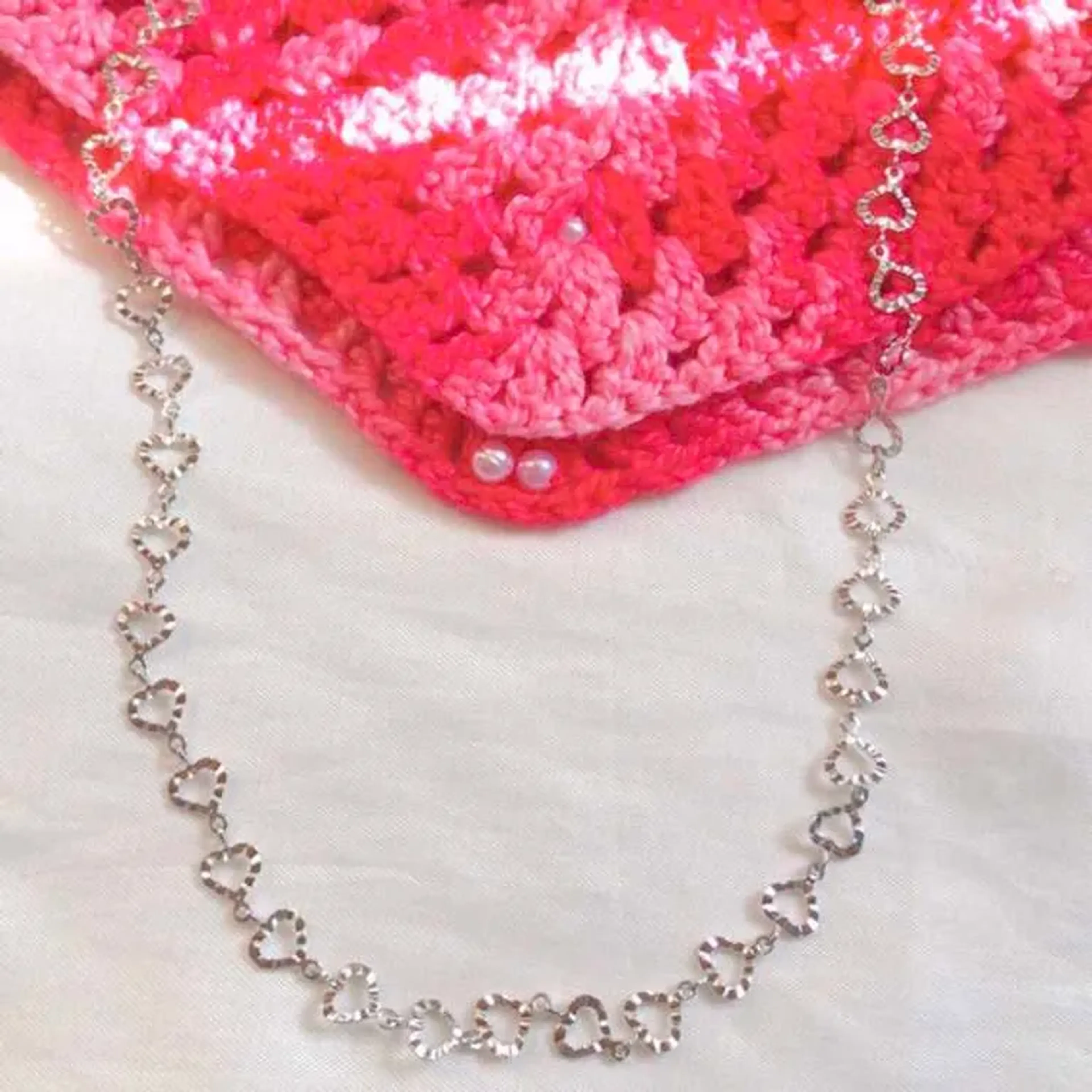 Choker elo corações - aço prateado imagem