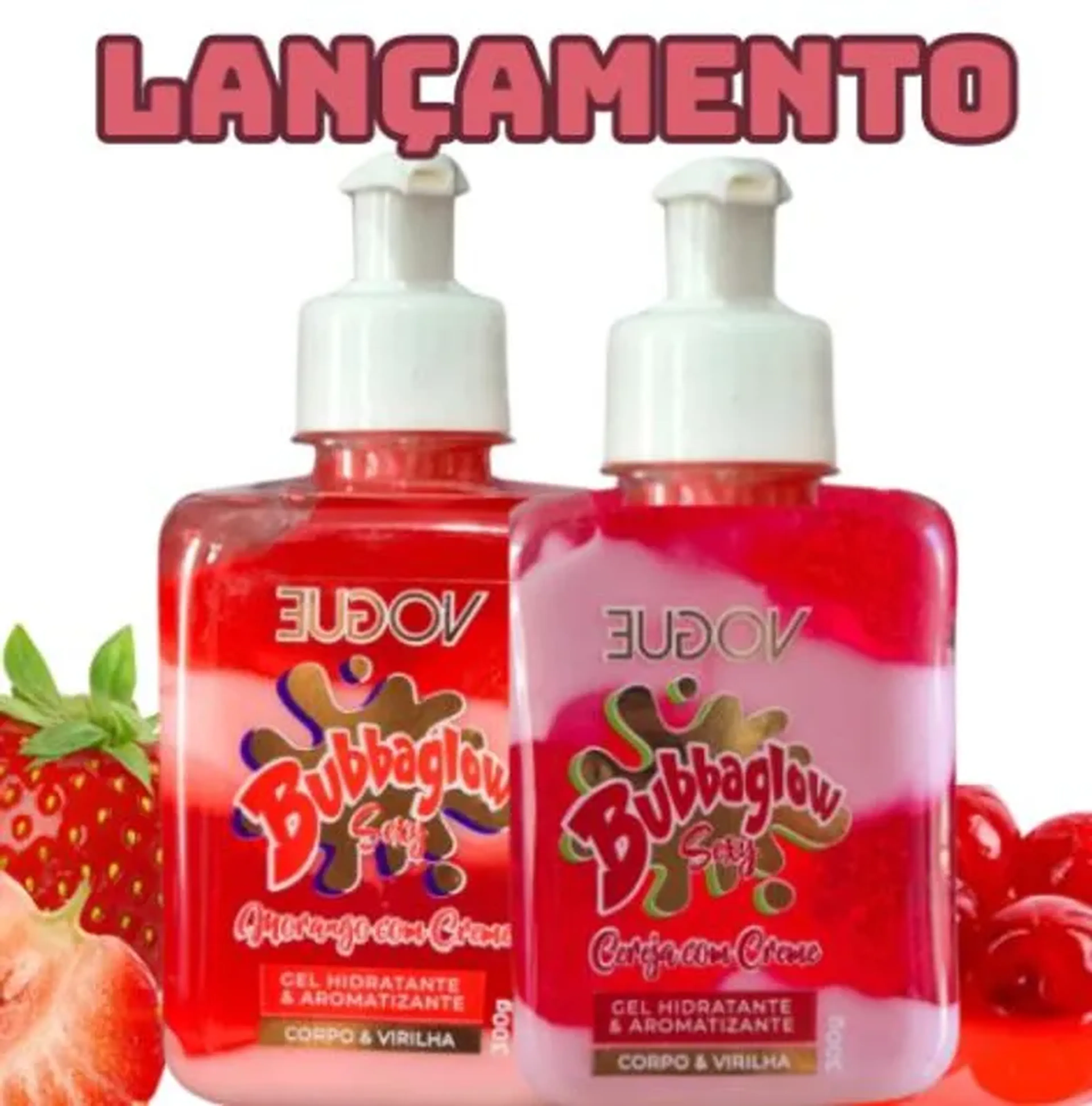Gel Creme Hidratante Beijávei Bubba Glow Morango 300g imagem
