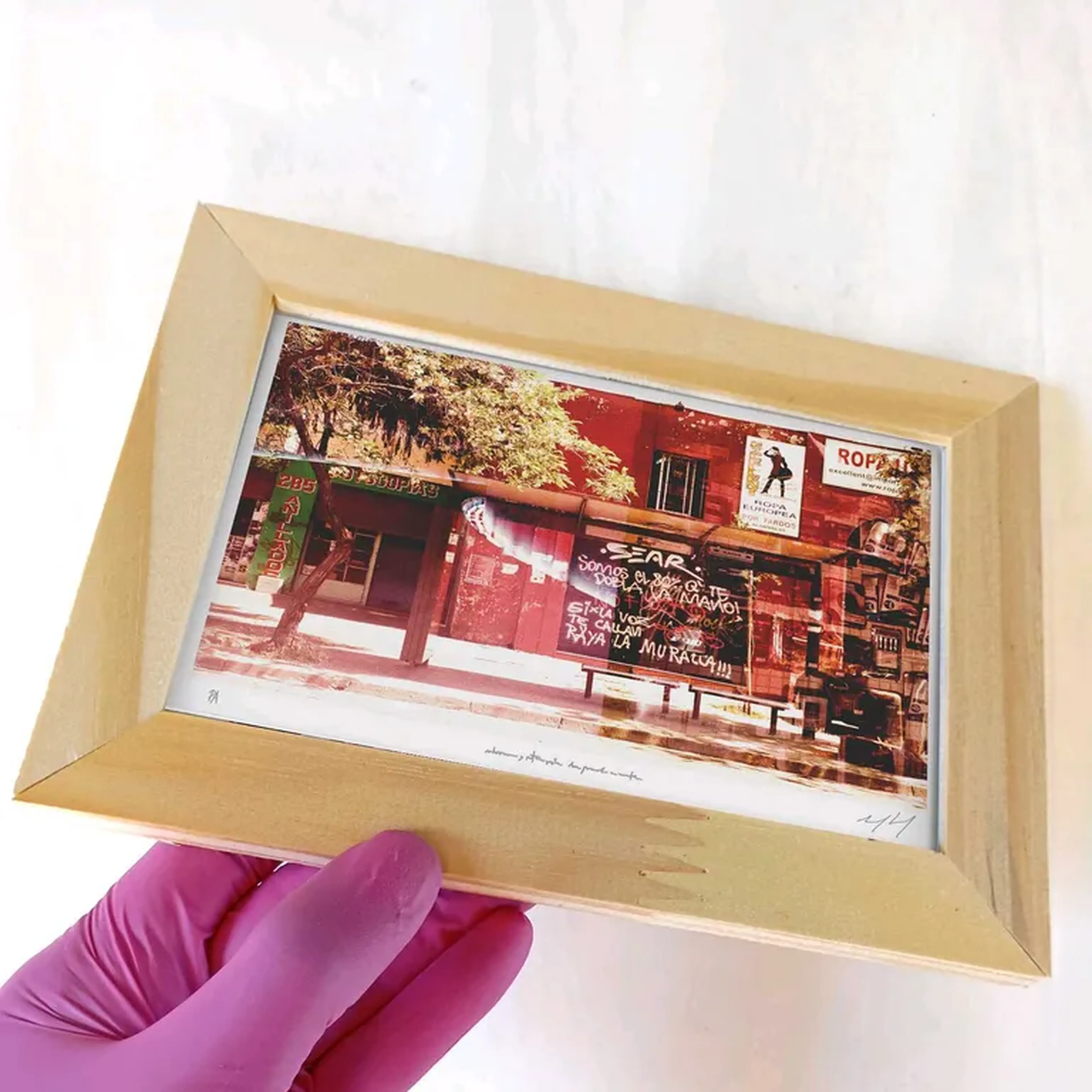 Palávoras - Si la voz - 10x15 cm moldura plana imagem