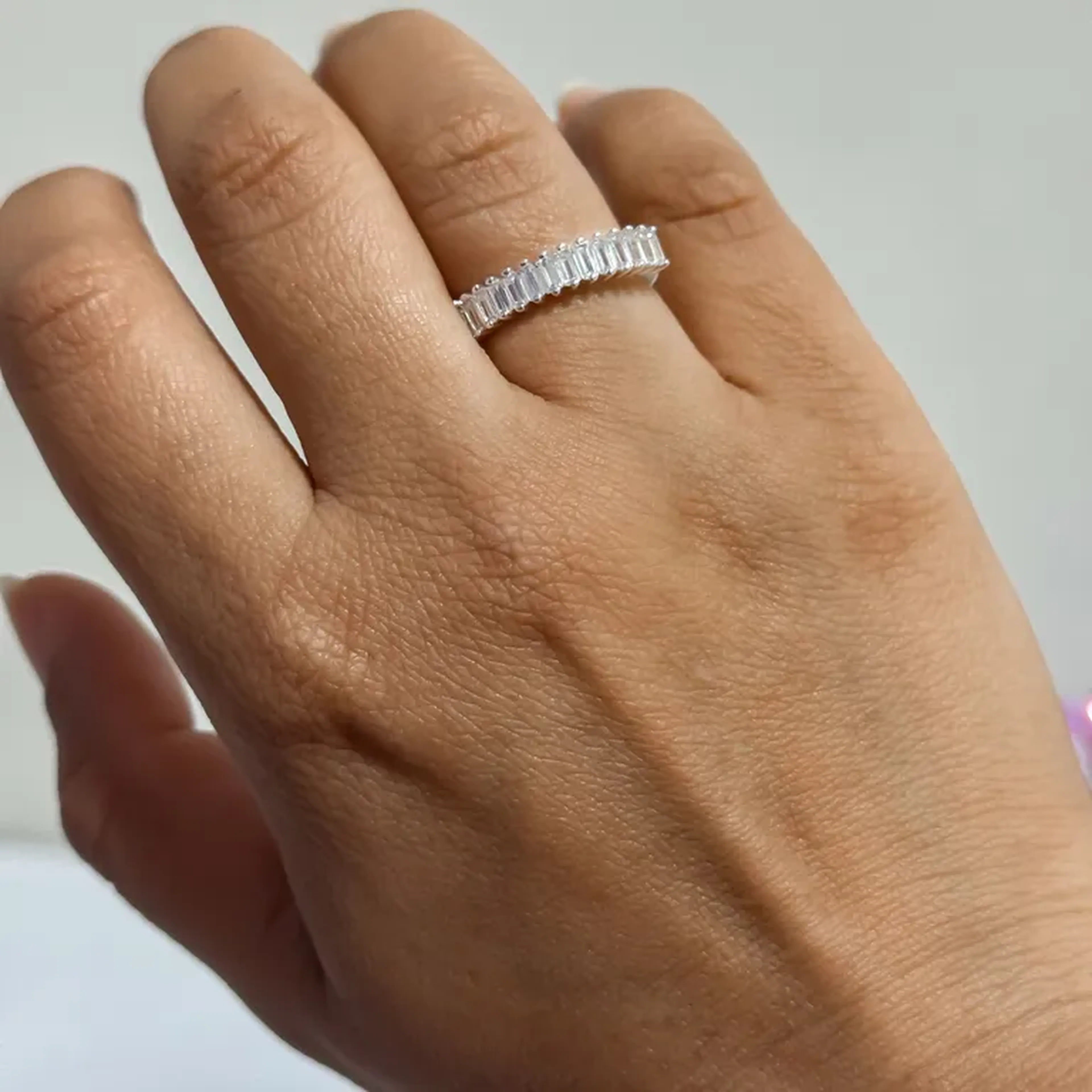 Anel meia aliança Cristal imagem