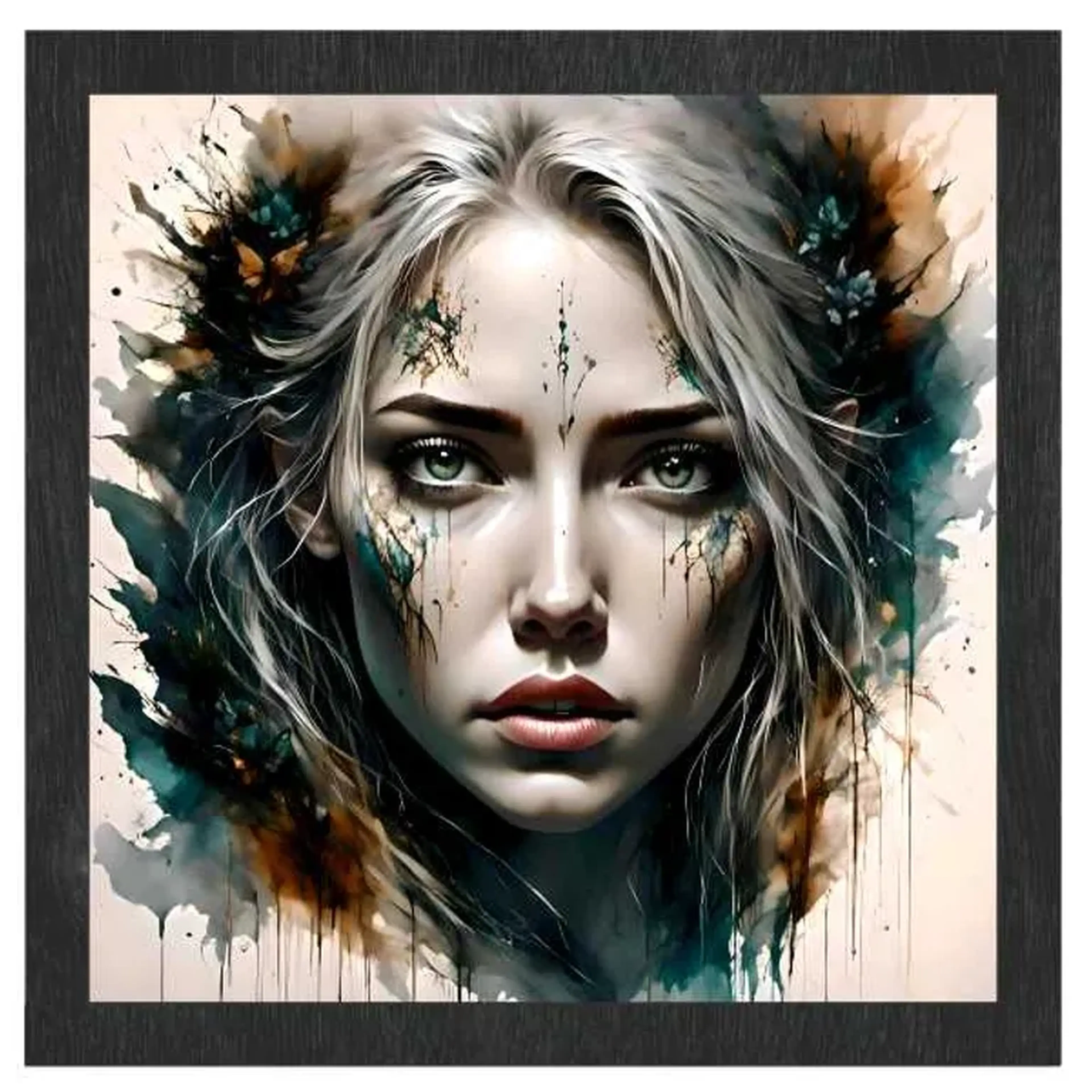 Quadro Decorativo Face Abstrato - 60x60cm imagem