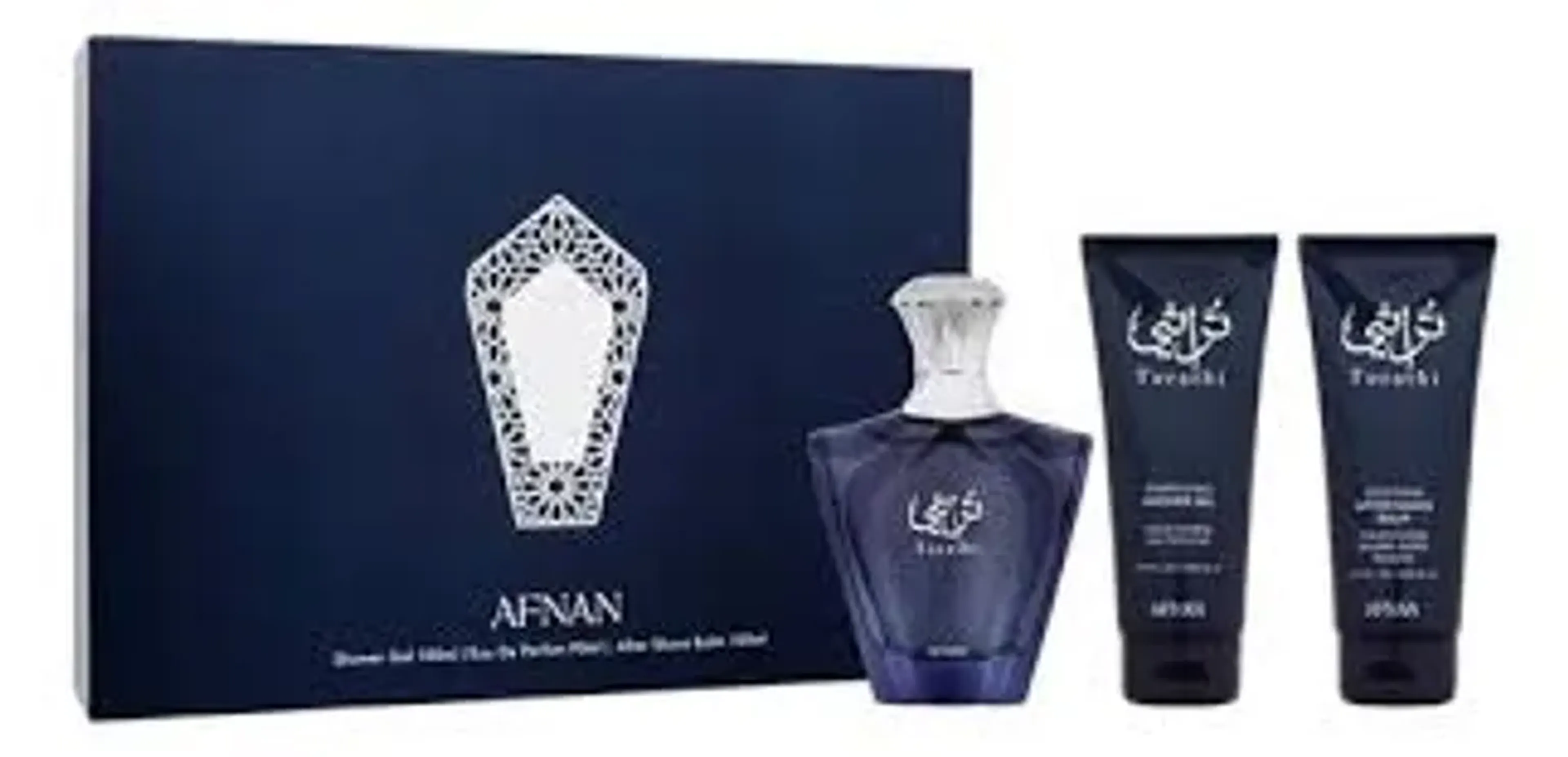 Kit Turathi Blue Afnan Edp 90ml + Gel De Banho + Pós Barba imagem