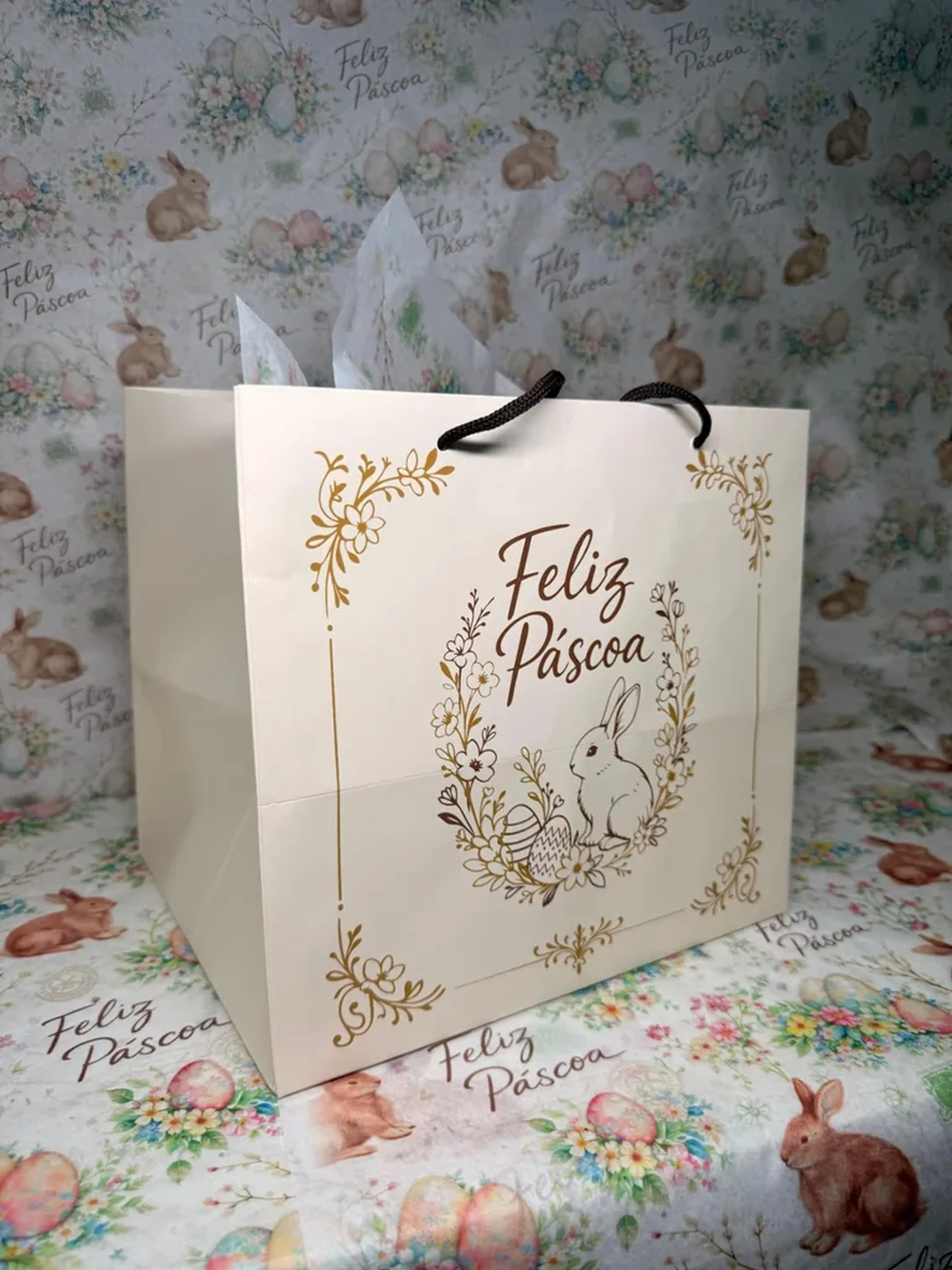 10 Sacolas G02 - Feliz Páscoa à pronta entrega imagem