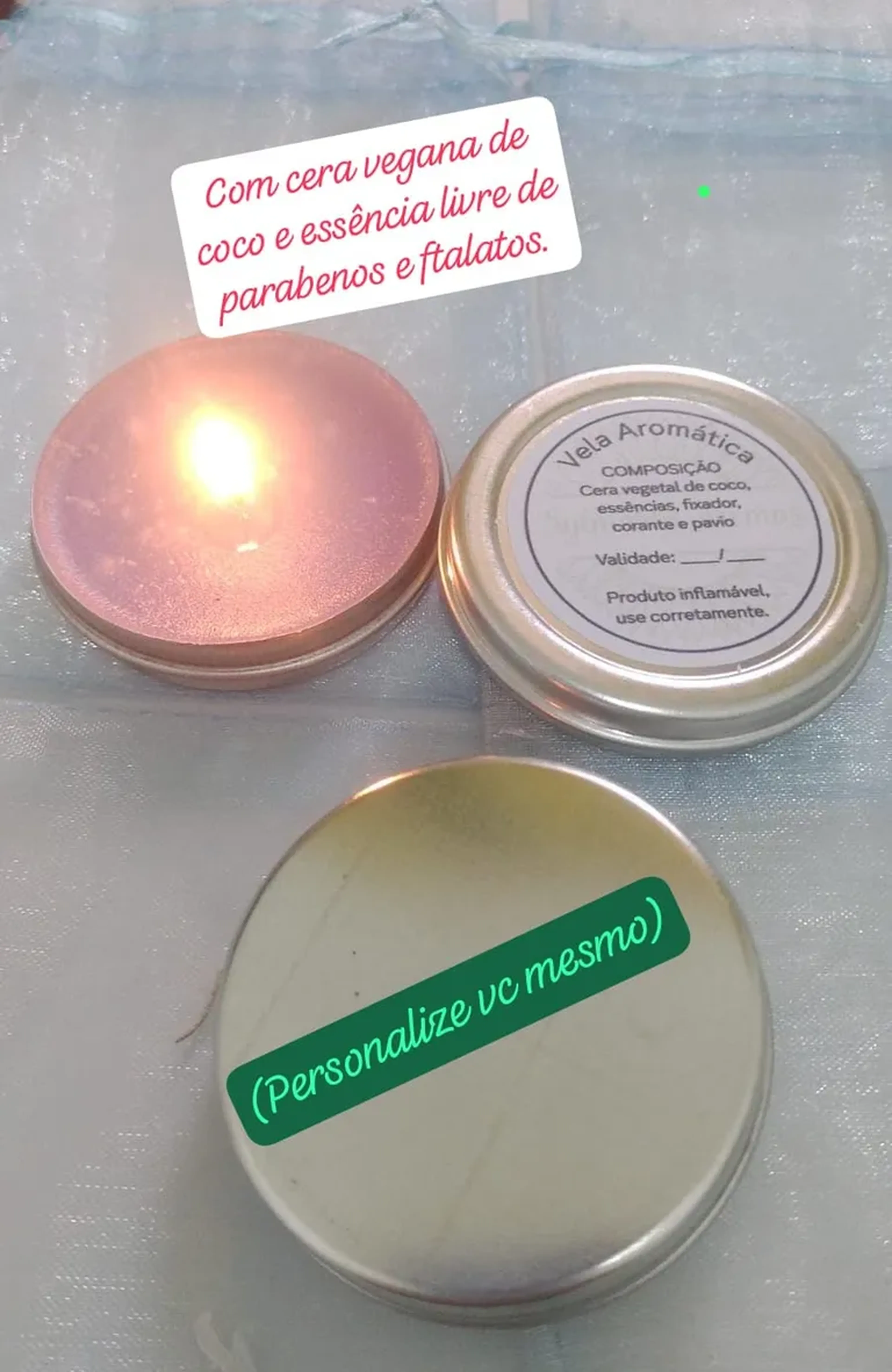 Velas Aromaticas Veganas (personalize) imagem