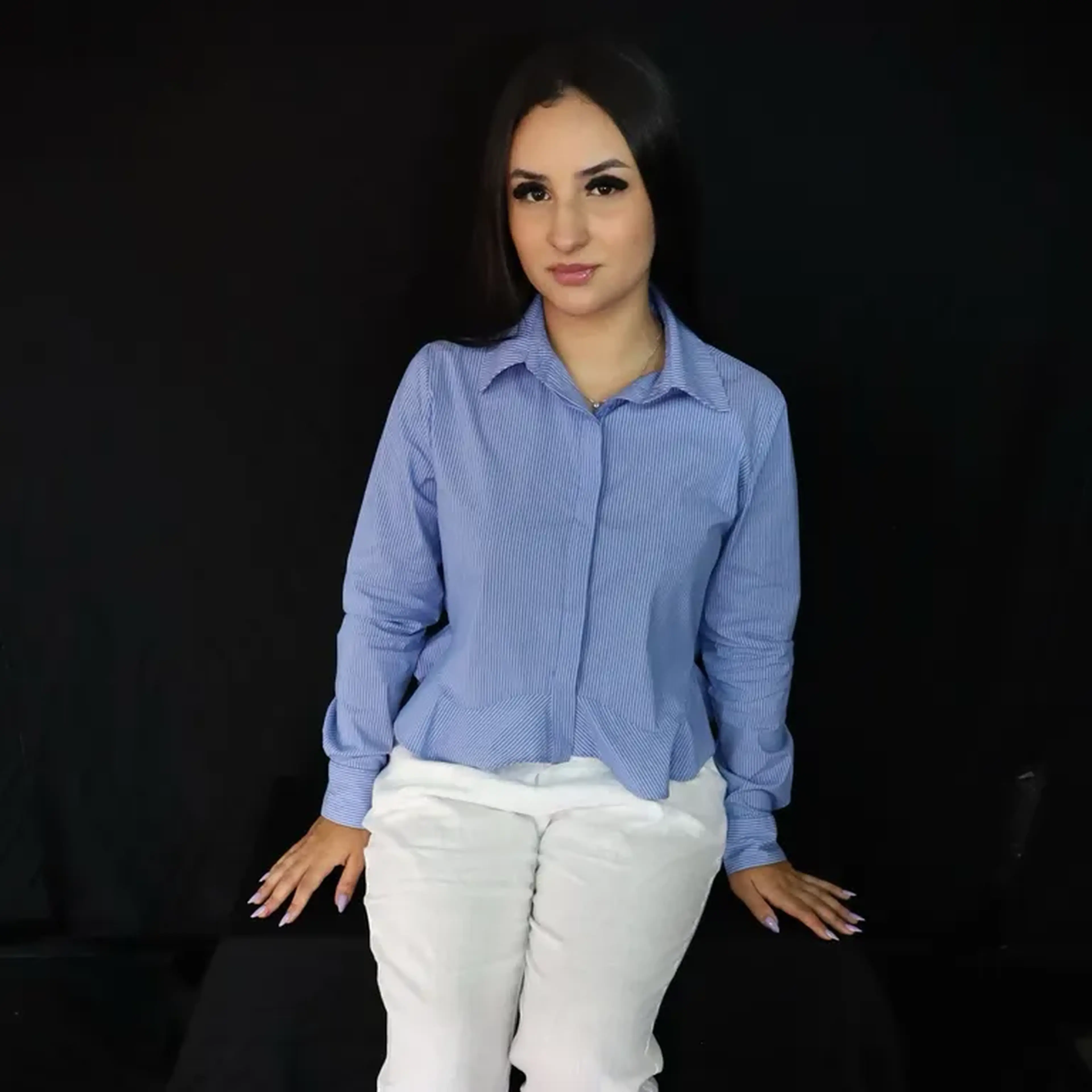 Camisa Risca de giz Maria imagem