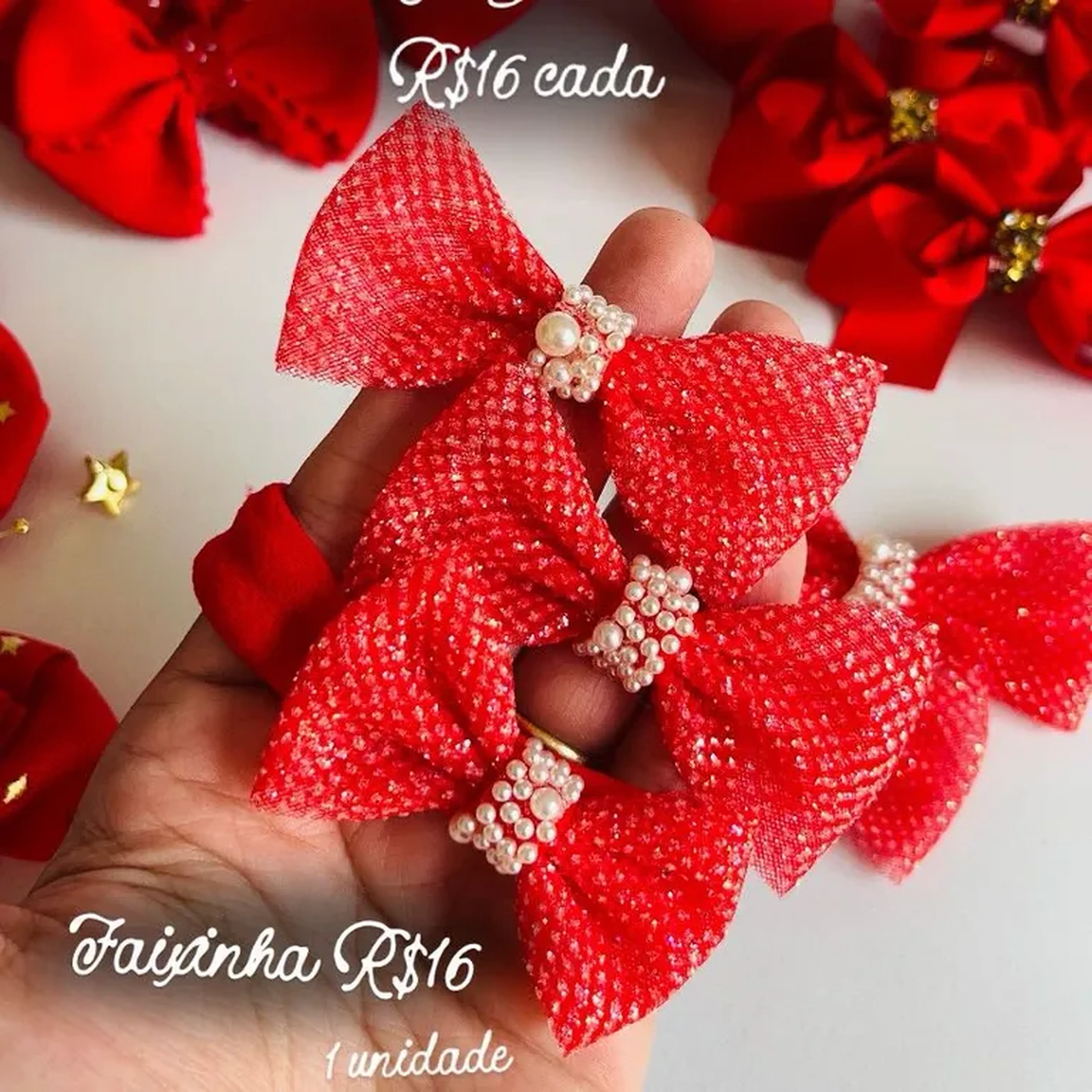 Laço organza com brilho imagem