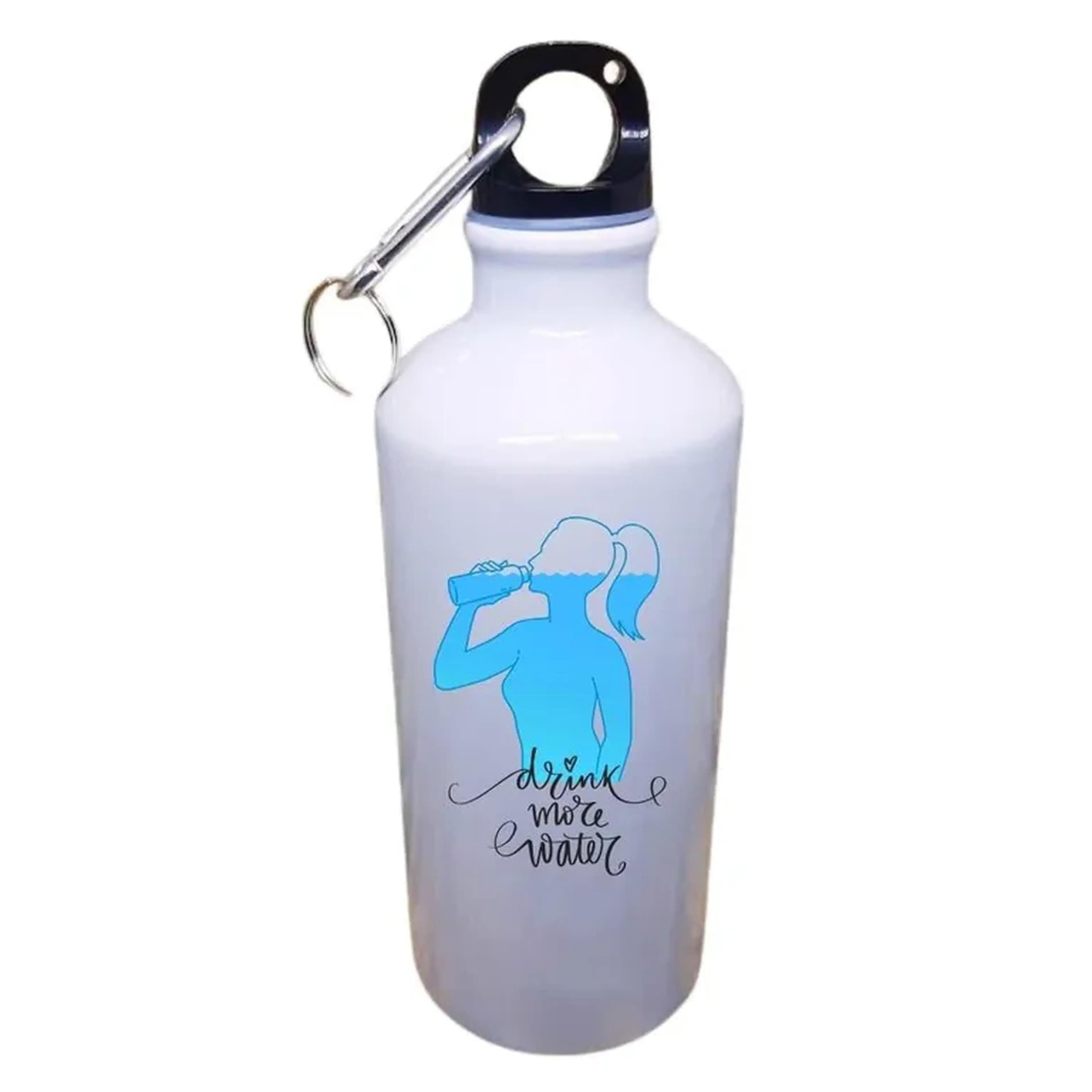 Garrafa(Squeeze) Personaliza Tampa Mosquetão 600ml imagem