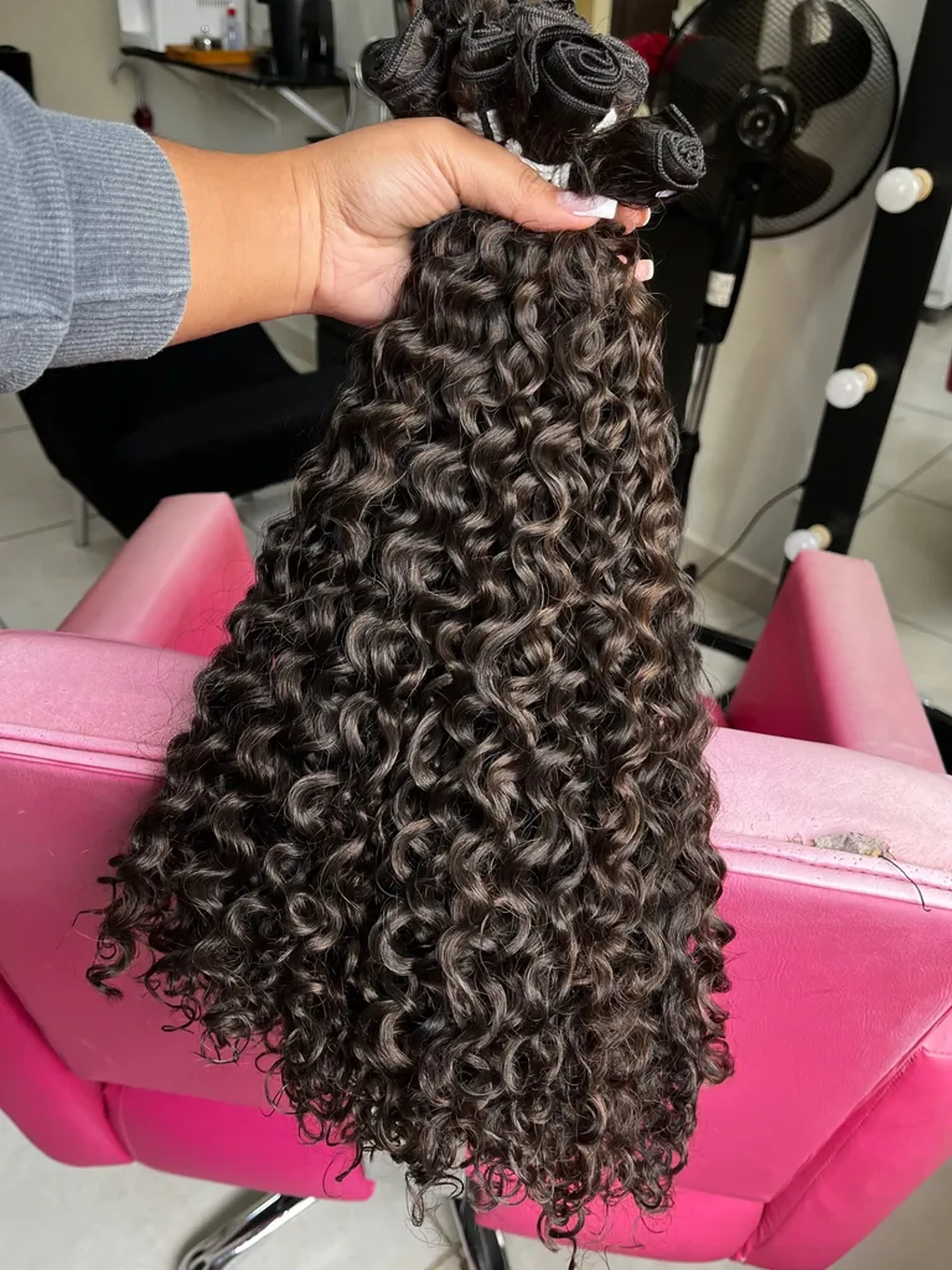 Caipira castanho medio com nuances loiros - 70cm 300g imagem