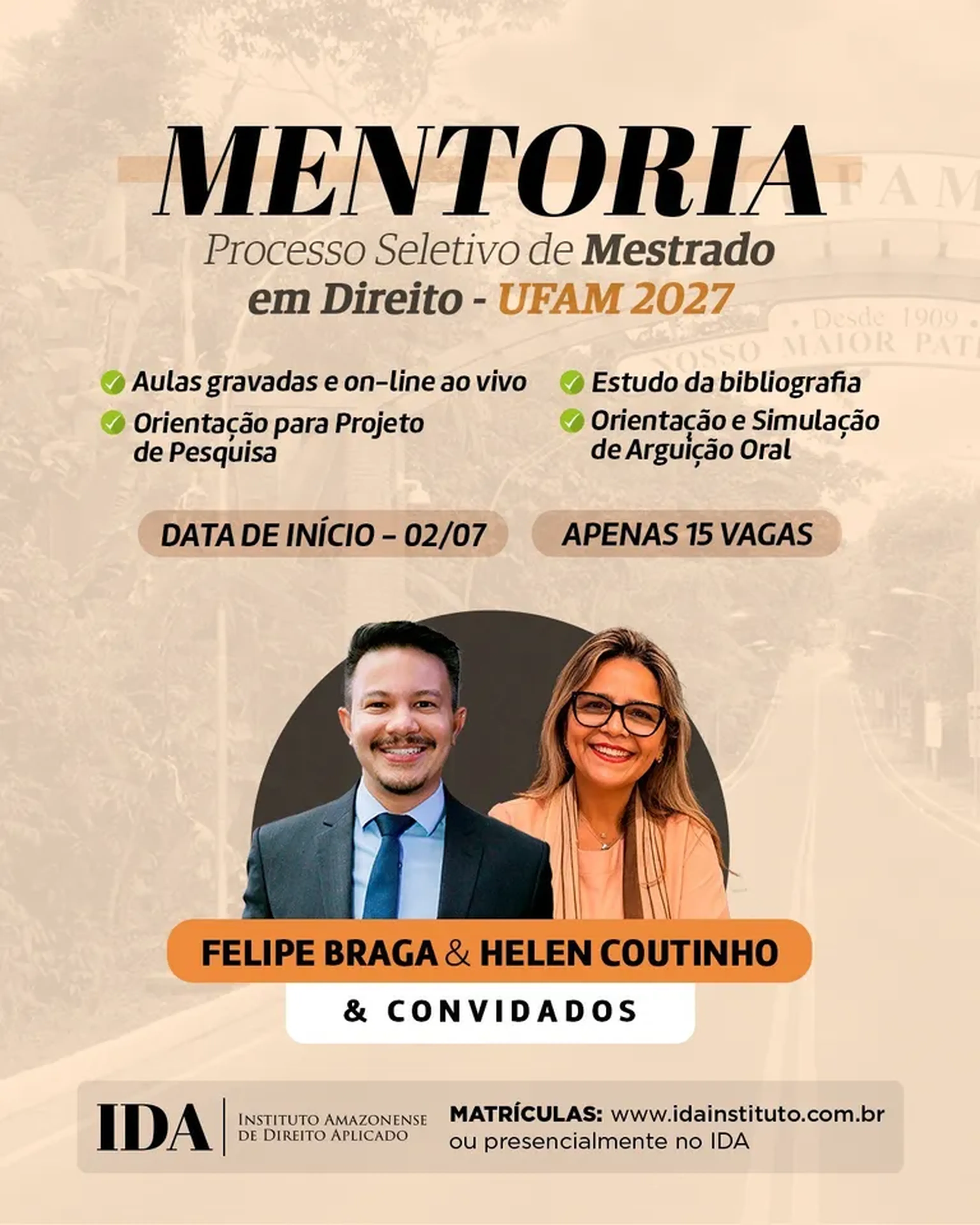 Mentoria - Mestrado em Direito UFAM imagem