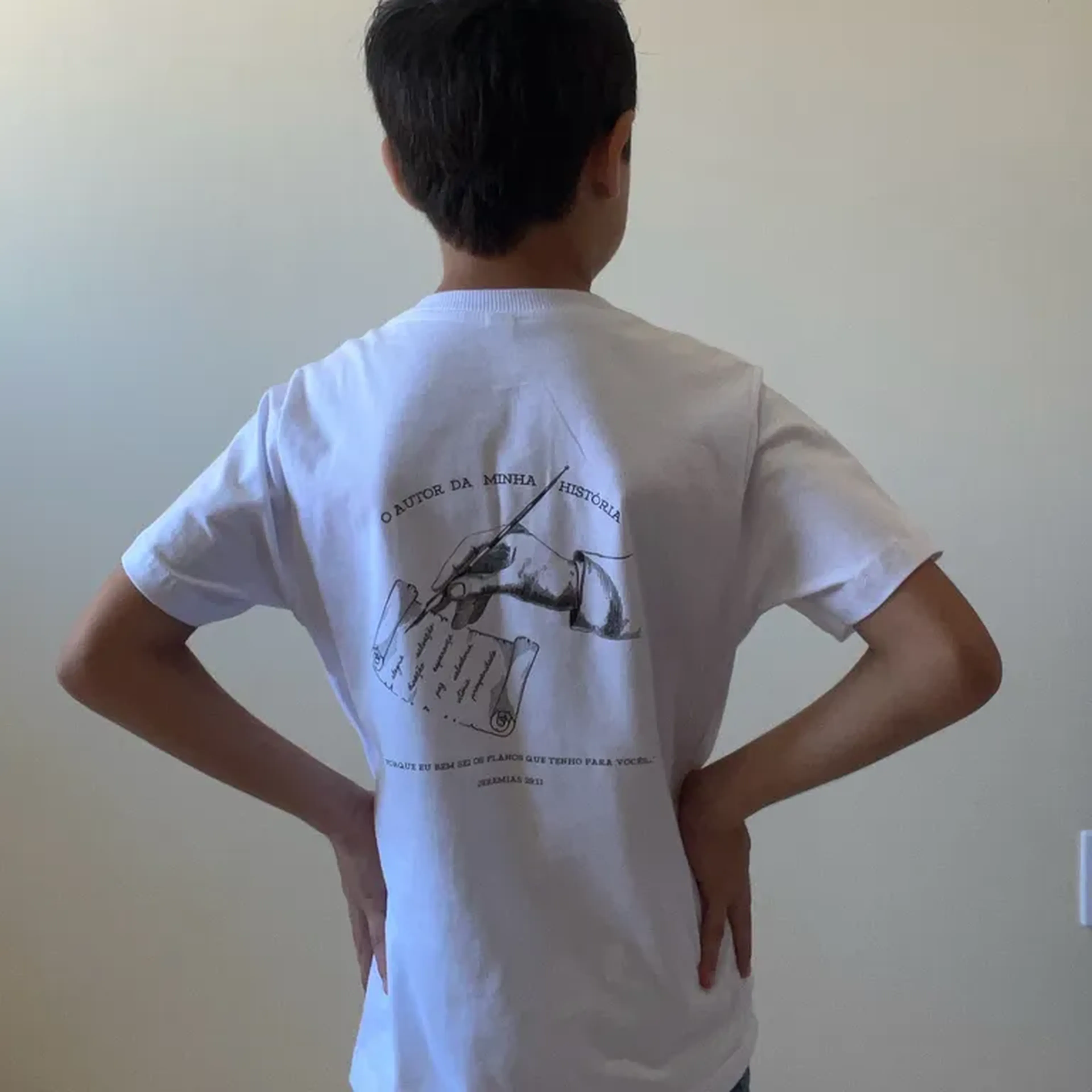 camiseta infantil o autor de 59,90 por imagem