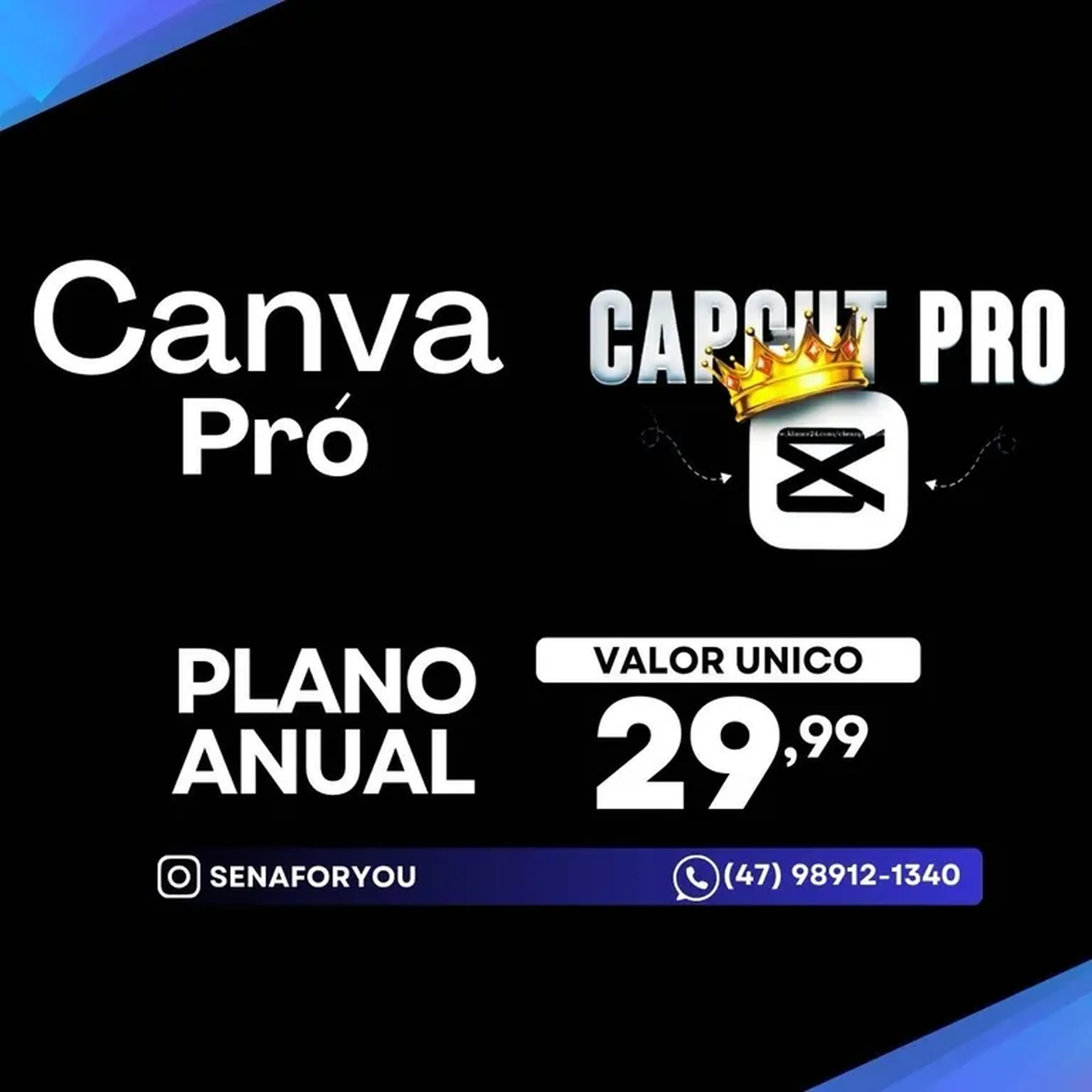 CANVA PRÓ + CAPCUT PRÓ ANUAL imagem