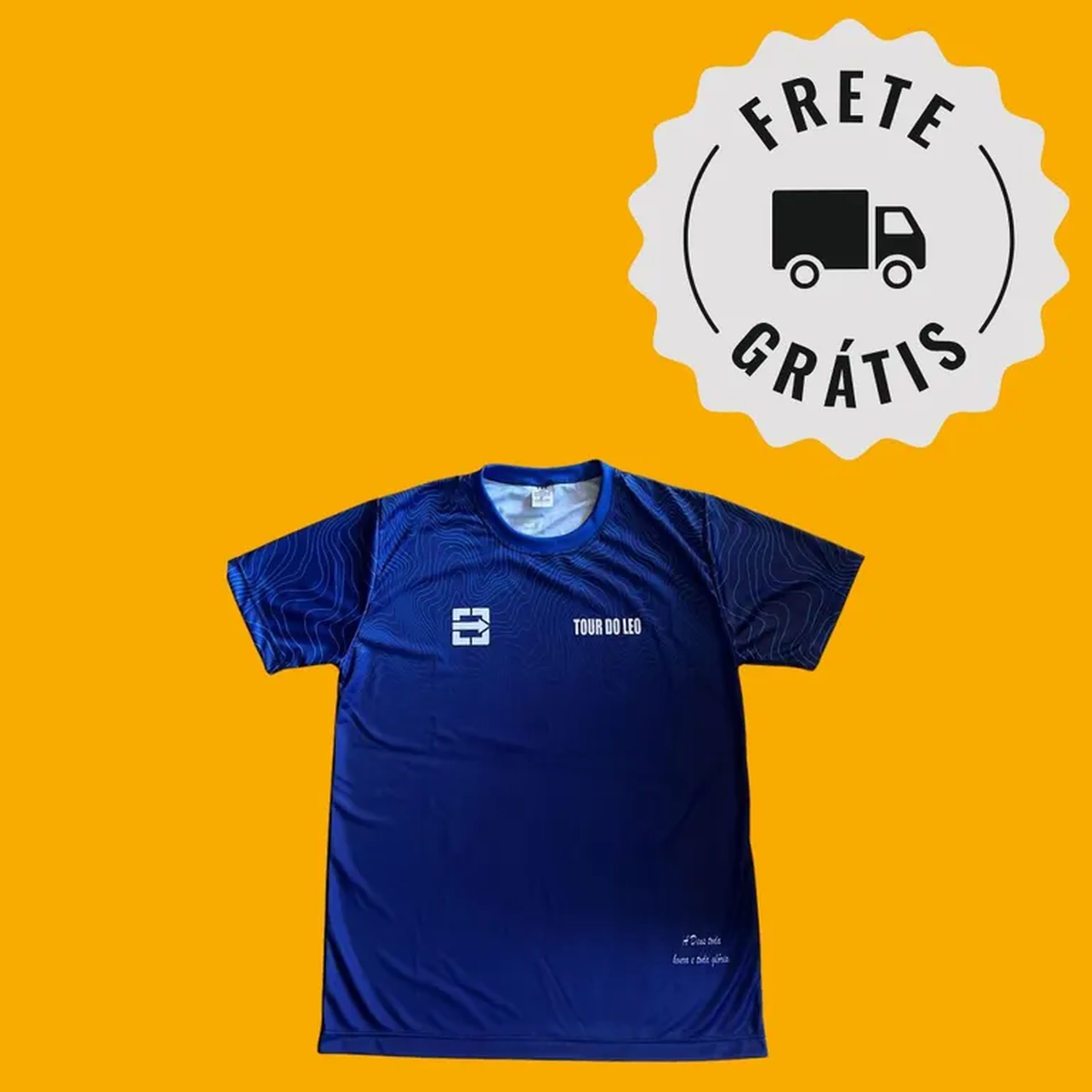 camisa casual Tour do Leo azul imagem
