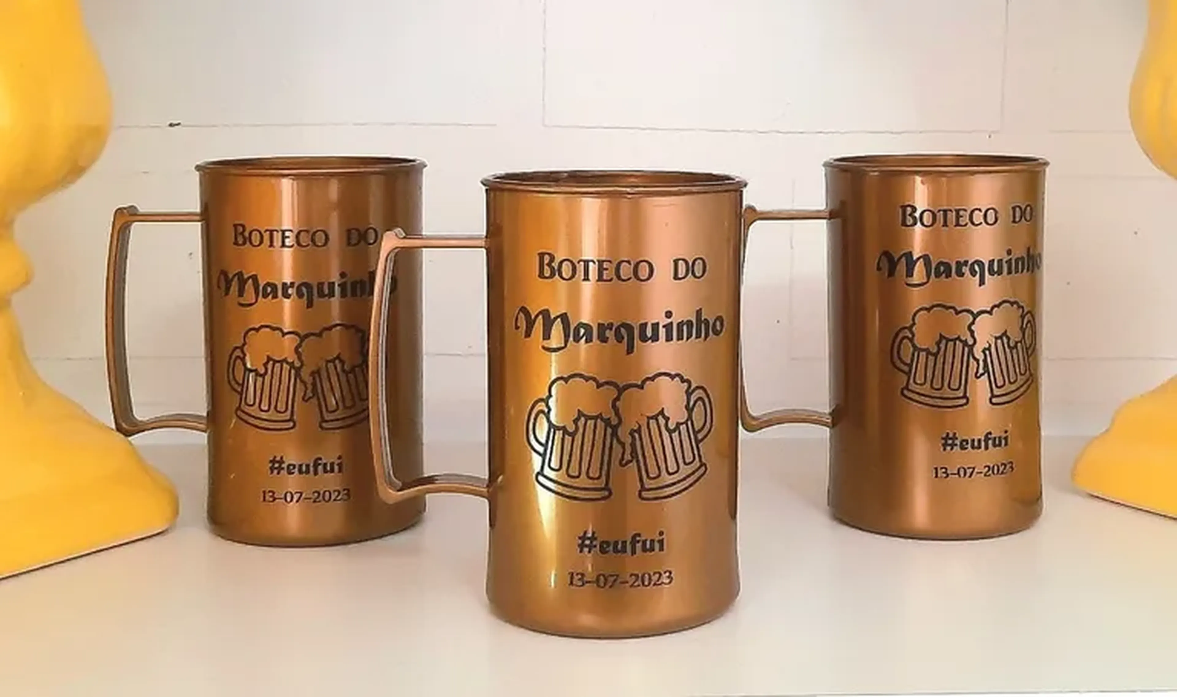 Caneca de chopp cor única imagem